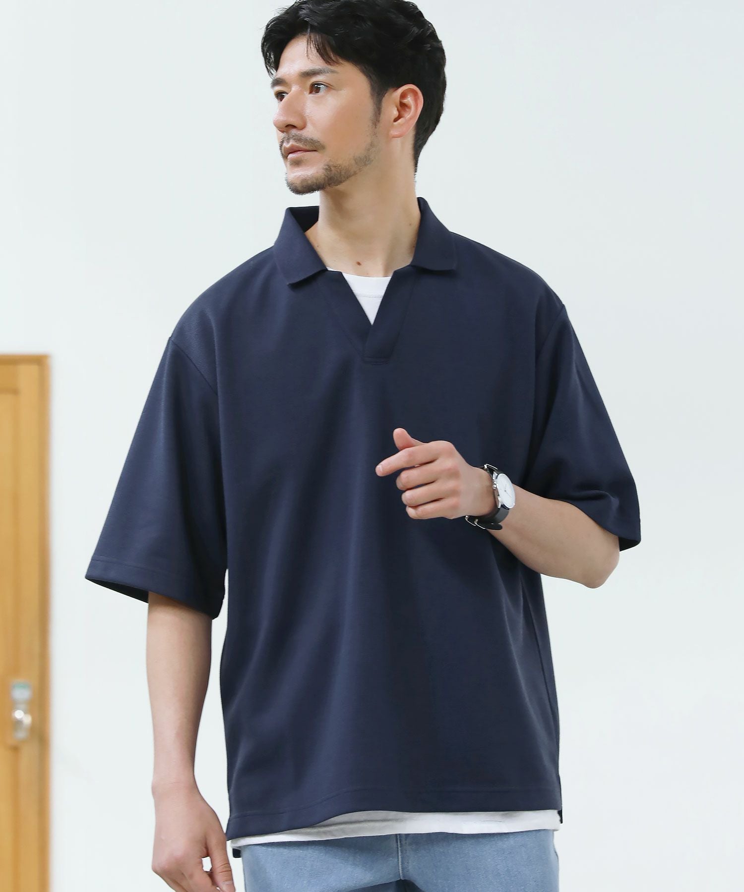 POLO フタフタ　ブランジェス　半袖トップス　プティマイン　スカッツ パンツ類 STRIPE SUMMER KNIT POLO SHIRTS – F-LAGSTUF-F