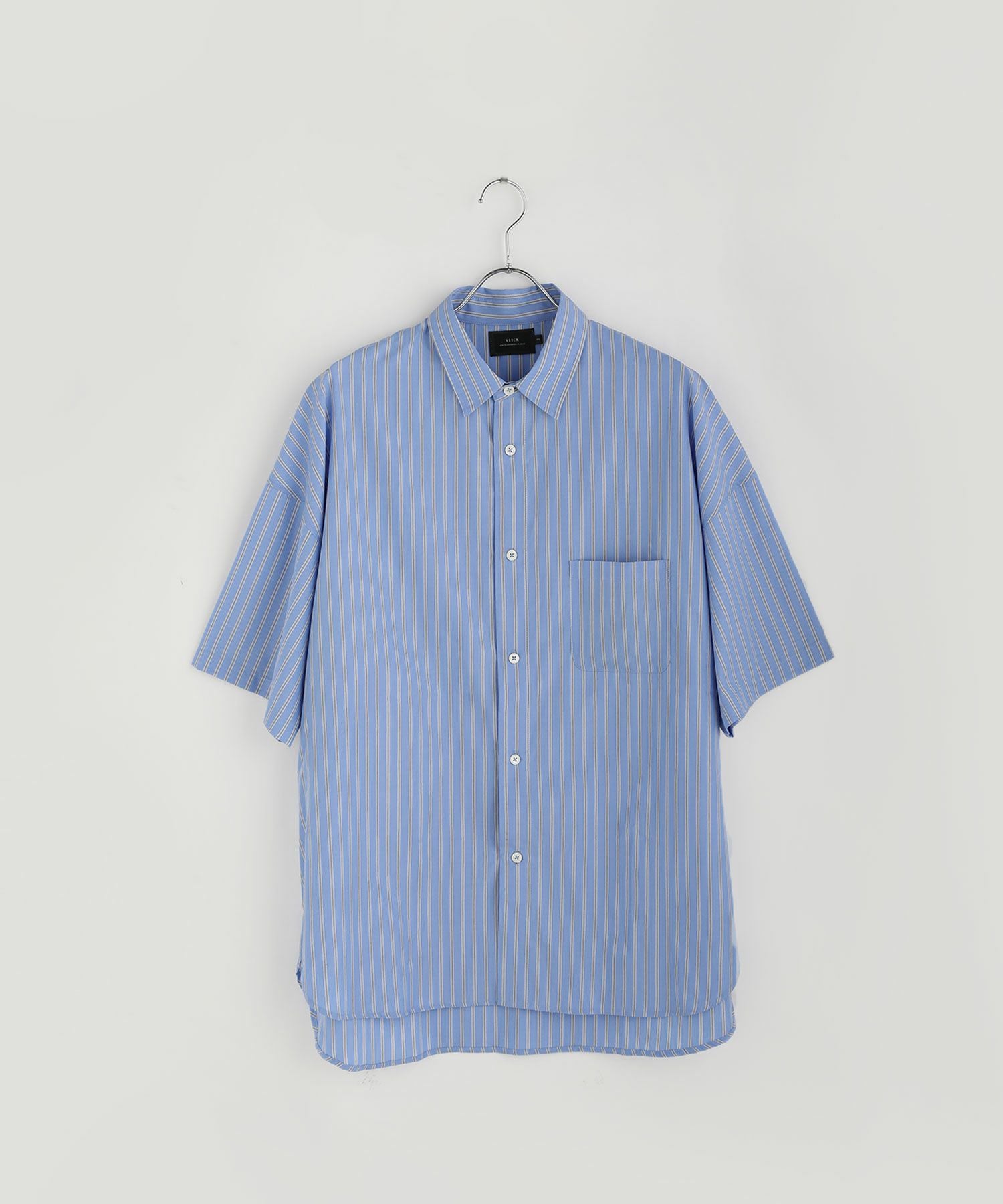ハイカウントストライプドロップショルダー半袖シャツ | 【公式】SPU