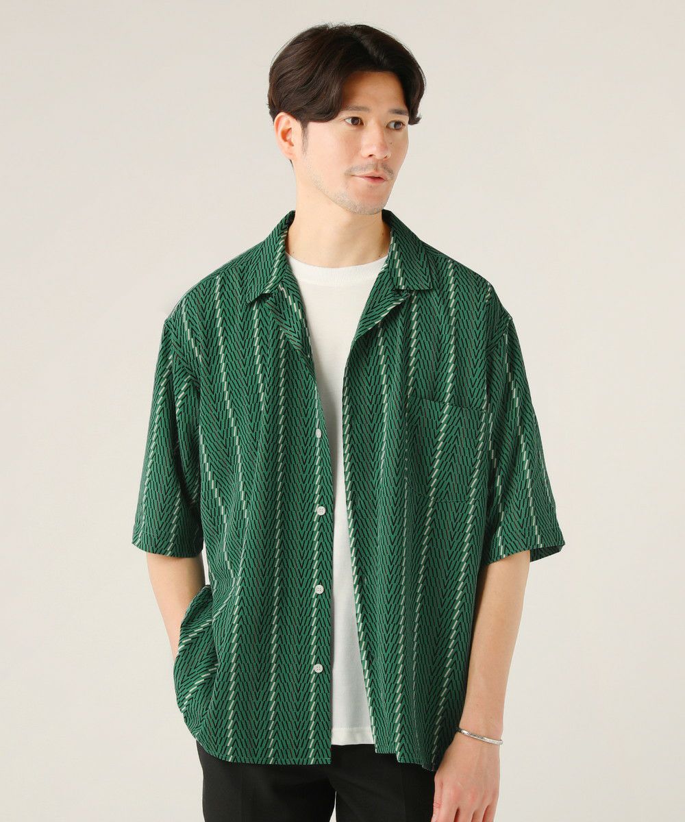 レトロプリント/ストライプ半袖オープンカラーシャツ | 【公式】SPU