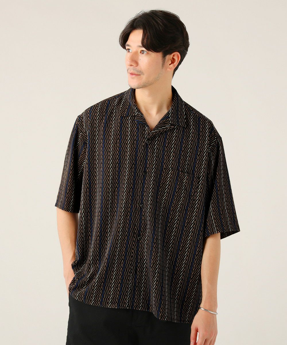 レトロプリント/ストライプ半袖オープンカラーシャツ | 【公式】SPU