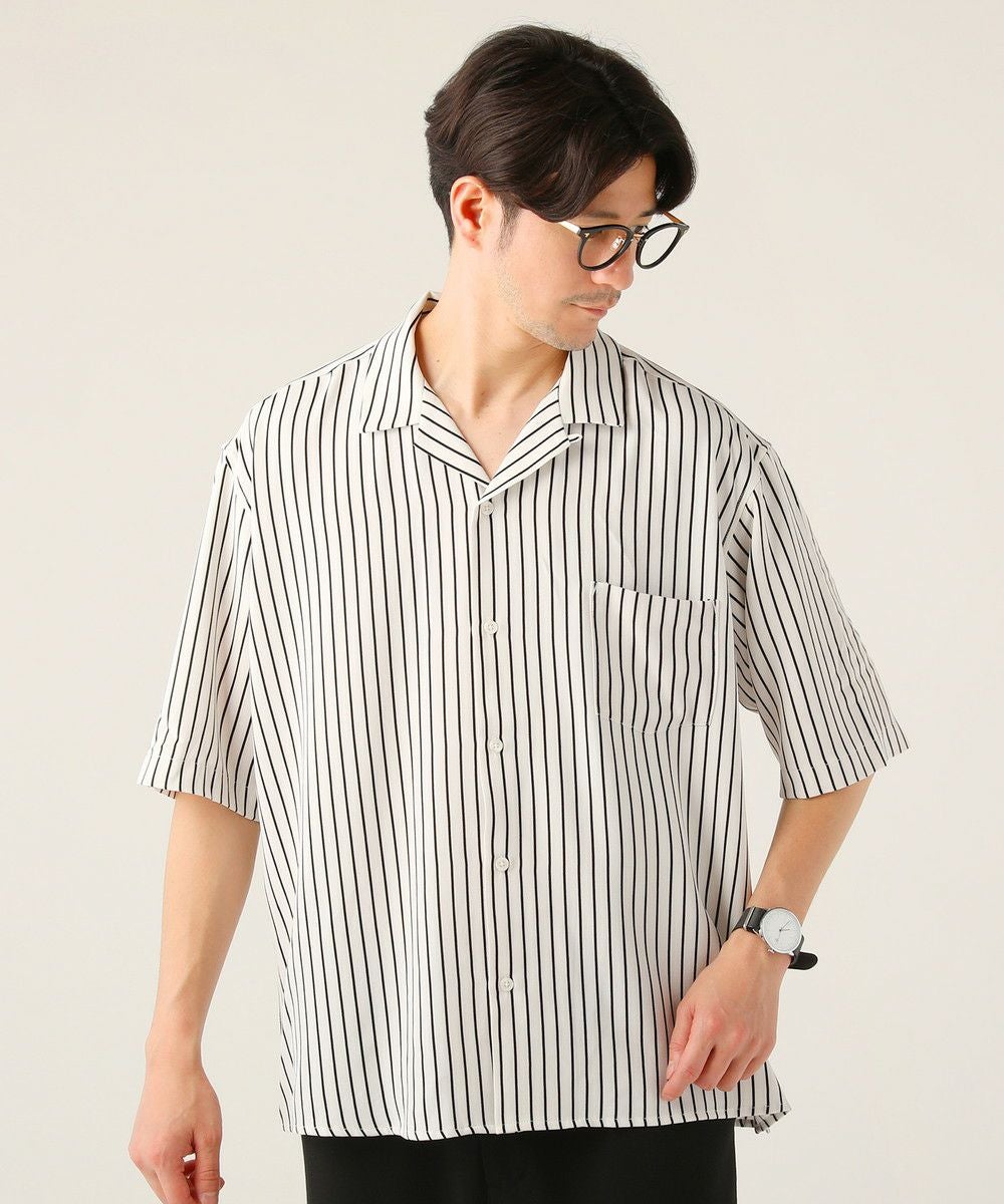 レトロプリント/ストライプ半袖オープンカラーシャツ | 【公式】SPU
