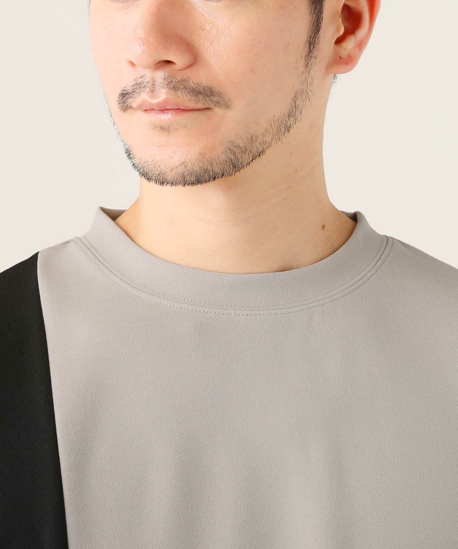 くりです。2021年　カタログ掲載　カットソー色違い ブロックスCHスエード切り替えTシャツ,ikka| TOKYO DESIGN CHANNEL