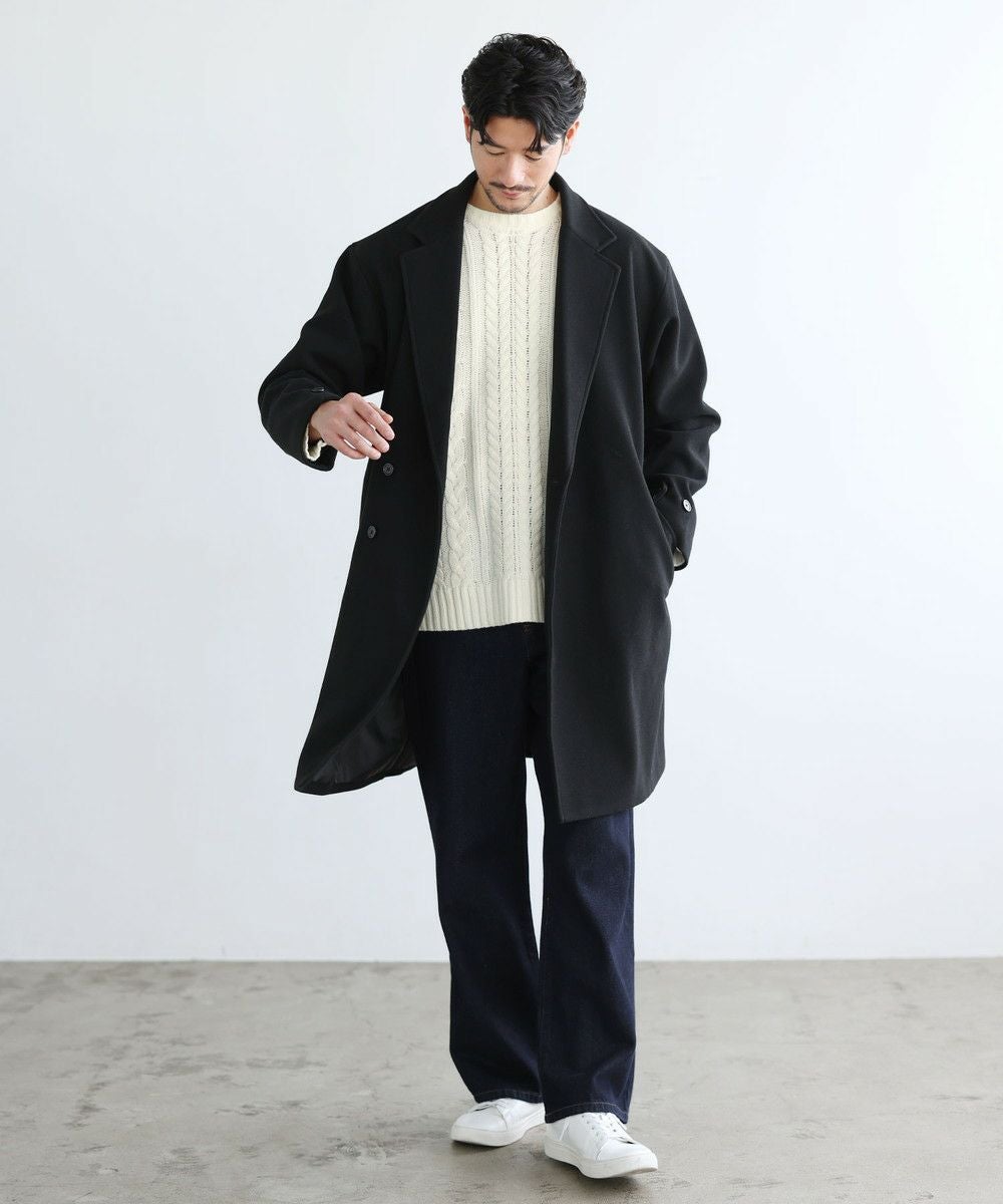 セミワイドシルエットケーブル編みクルーネックニット | 【公式】SPU