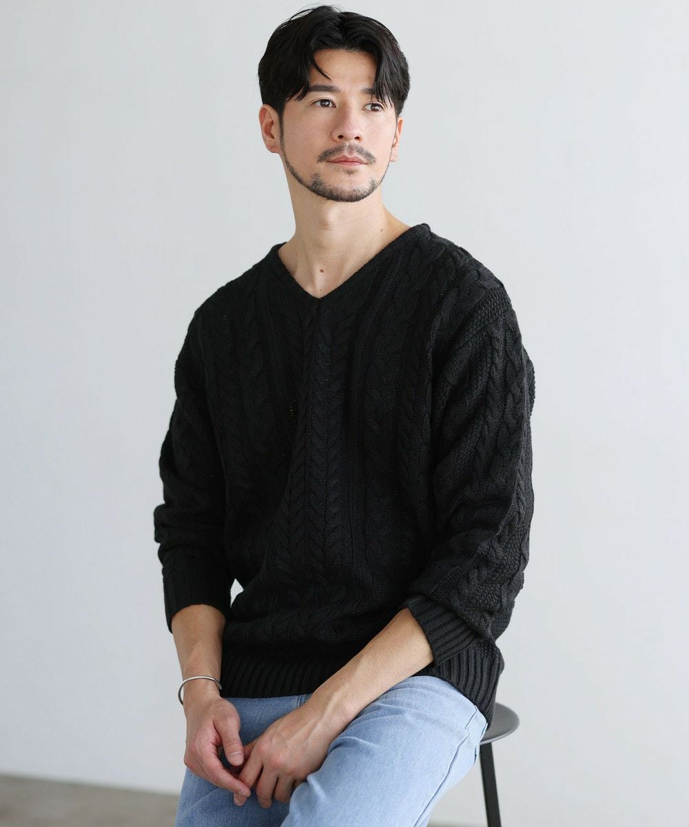 ■スピック&amp;スパン■ 新作 wool Vネックニット ロゴVネックセーター（ニット／セーター）｜Spick & Span（スピック