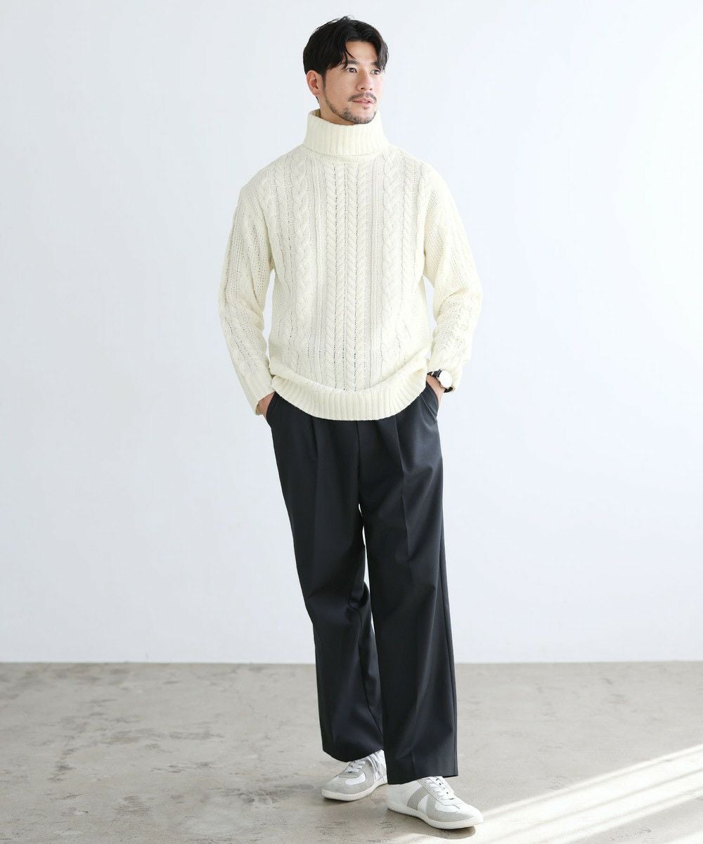 スノーホワイト　スピック＆スパン　ハミルトンウール ケーブル ボトルネック Spick and Span[品番：BYCW0001006]｜B.C STOCK（ベーセーストック