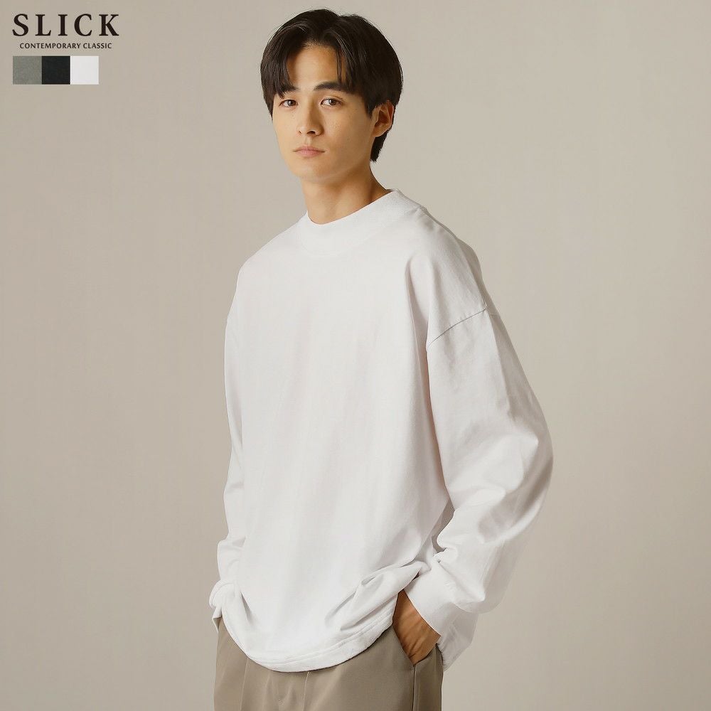 ハイゲージジャージードローストリングモックネックプルオーバー