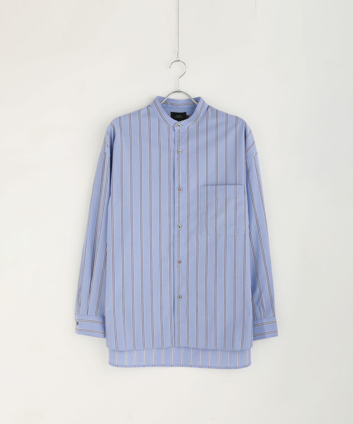 ドビーストライプバンドカラーシャツ | 【公式】SPU スプ公式通販