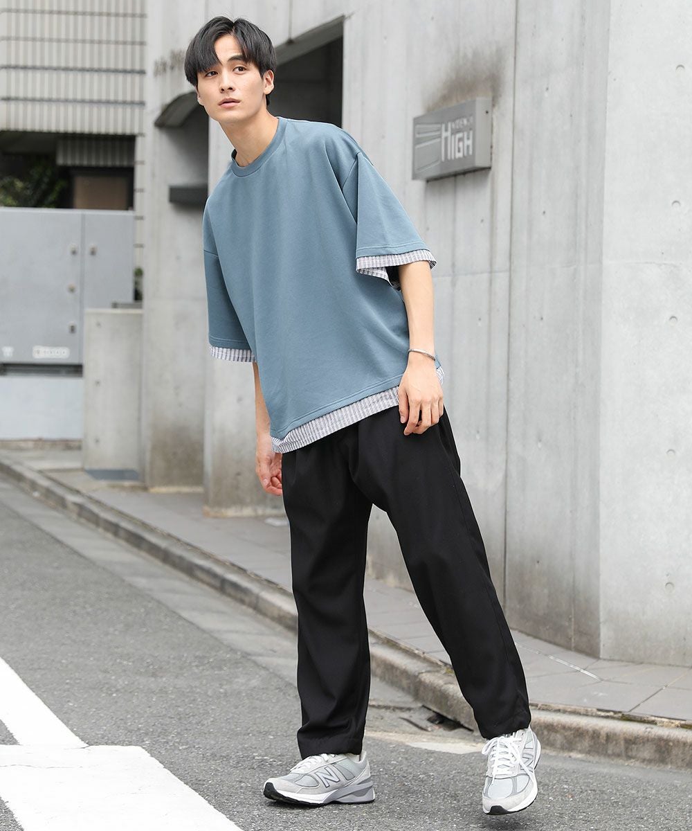 半袖フェイクレイヤードオーバーサイズポンチTシャツ | 【公式】SPU