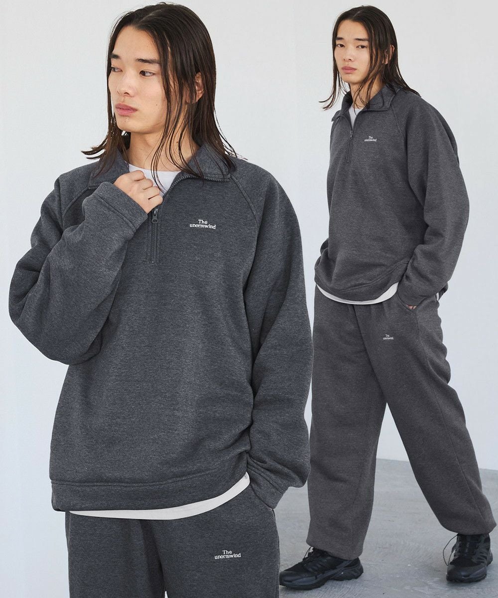 上下2点セット】裾ドローコード裏起毛スウェット＆パンツ セットアップ