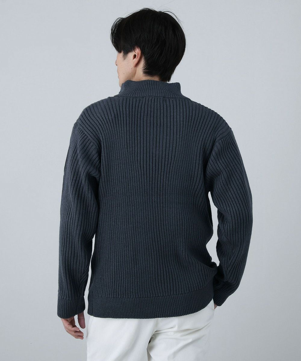 リブ編みハーフZIPニット | 【公式】SPU スプ公式通販｜メンズセレクト