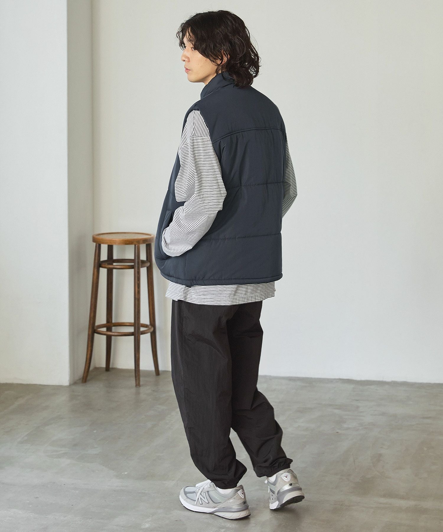 刺繍ロゴ 中綿キルティング裾ドローコードベスト | 【公式】SPU スプ