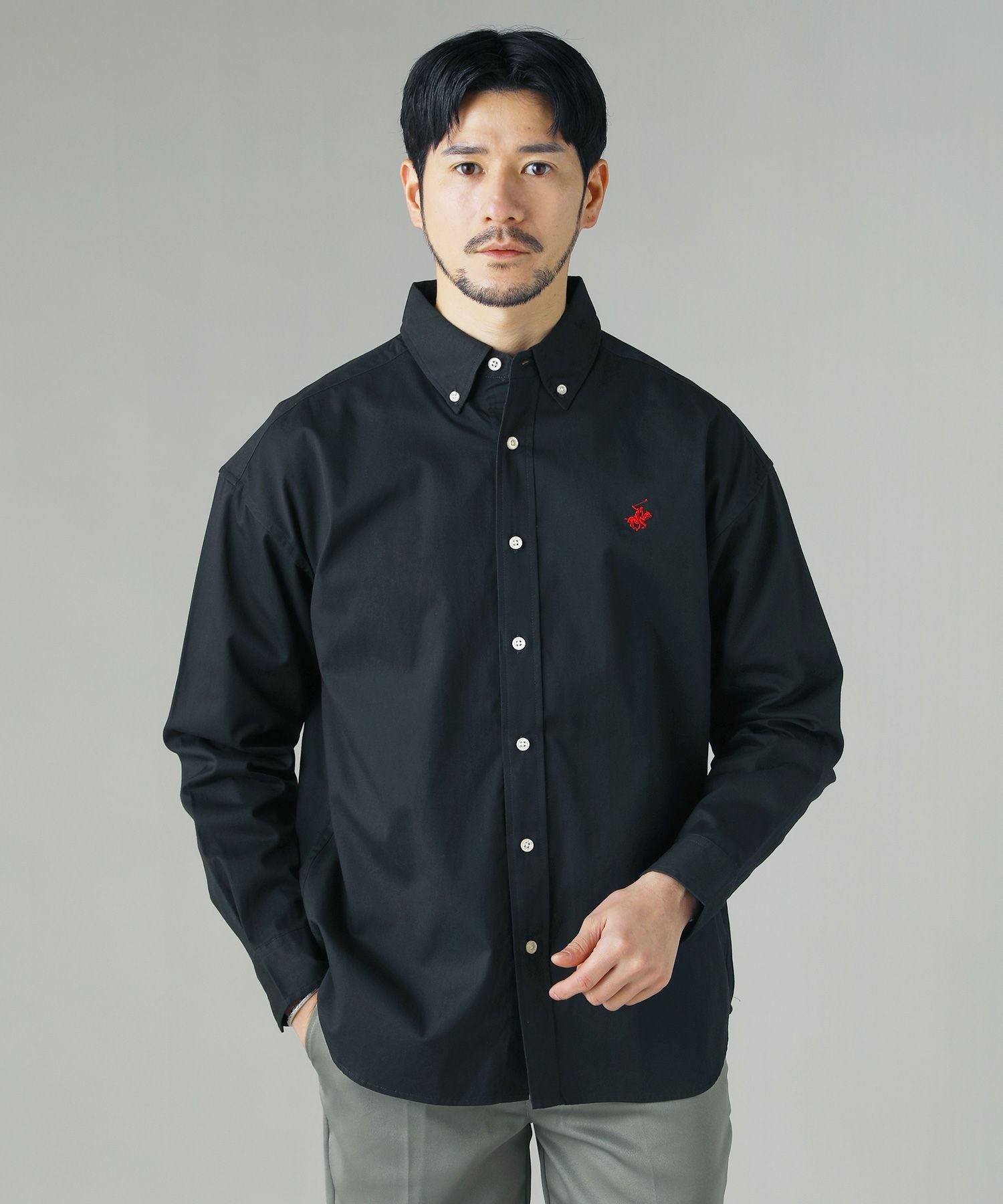 ツイルピーチワンポイント刺繍ボタンダウンシャツ | 【公式】SPU スプ