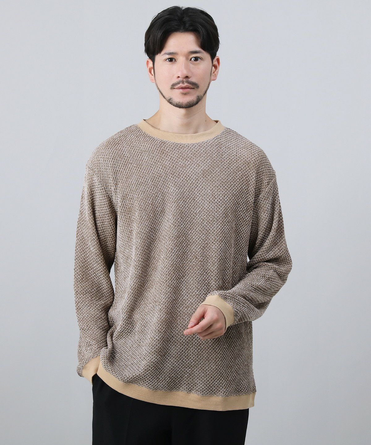 【Mサイズ】ESTNATION ワッフルクルーネックニット メンズ モールワッフルクルーネックニット | 【公式】SPU スプ公式通販