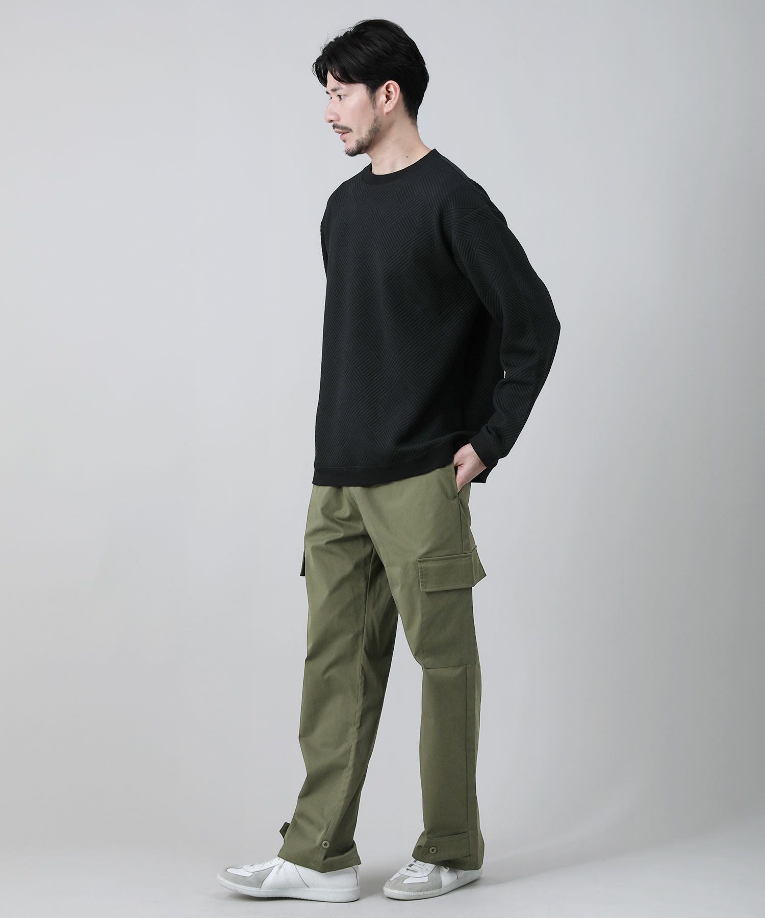 バイアス柄ジャガードワッフルスウェット | 【公式】SPU スプ公式通販