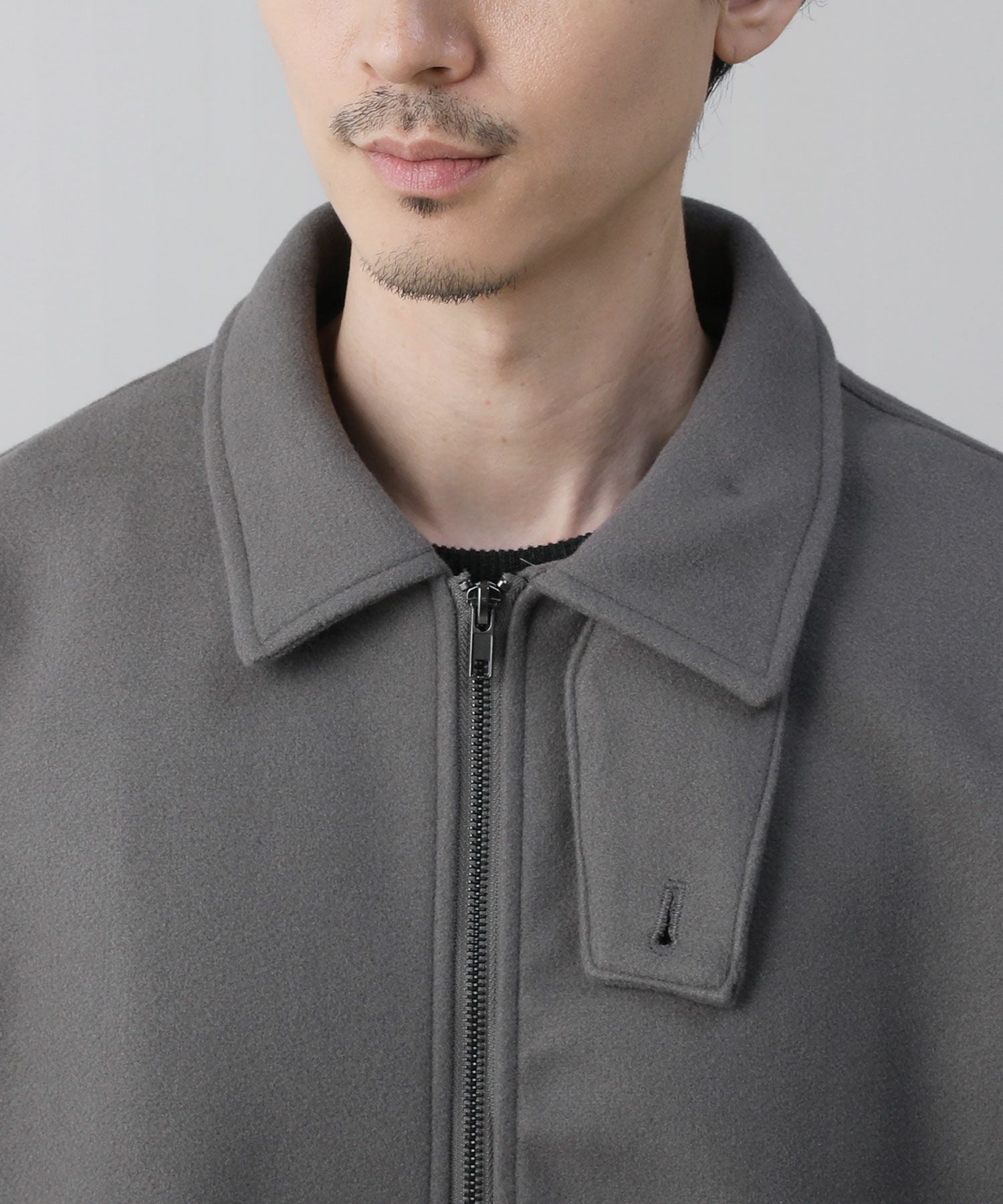 チンストラップ付ウールライク長袖ショートブルゾン | 【公式】SPU