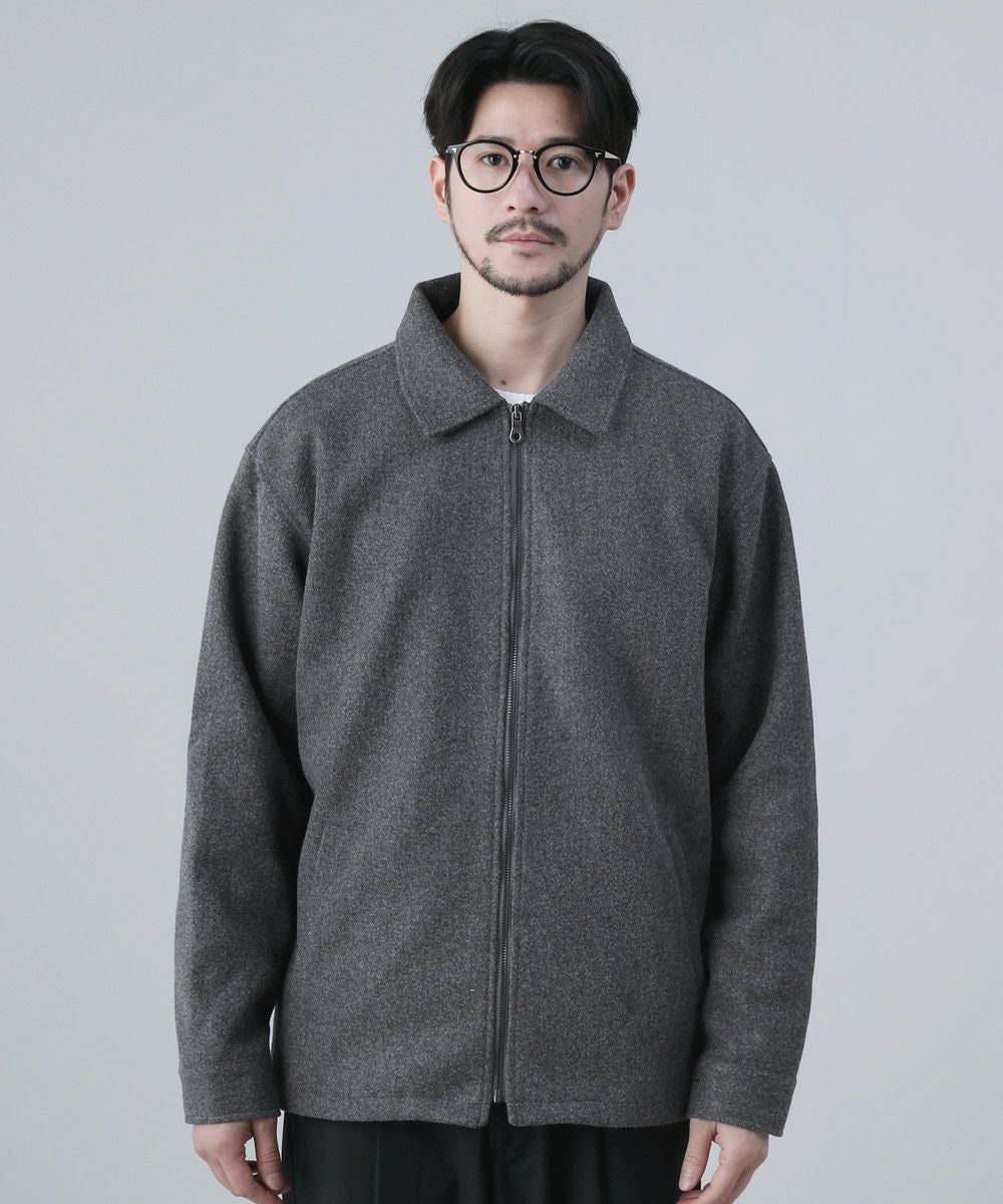 RLX　ブルゾンジャケット　 ヘリンボーン zipカーディガン サイズ　M RLX Ralph Lauren (アールエルエックスラルフローレン) ニット切り替え