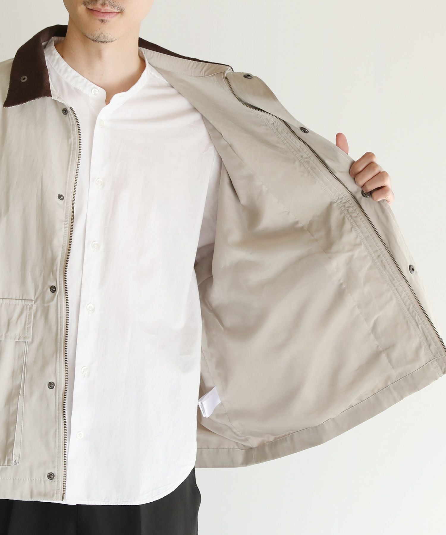 襟コーデュロイ切替ビッグシルエット2wayブルゾン | 【公式】SPU スプ