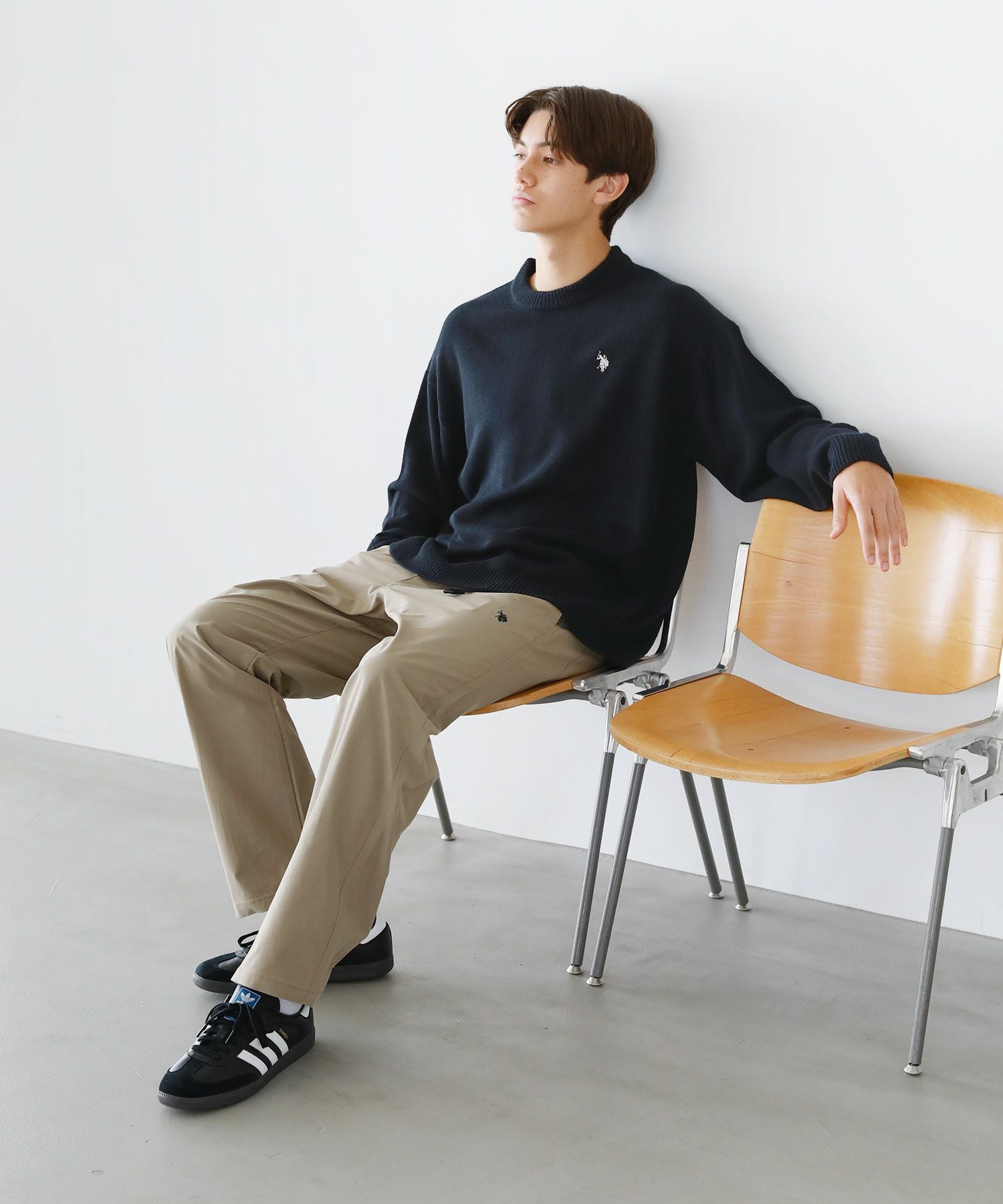 ワンポイントロゴクルーネックニット | 【公式】SPU スプ公式通販