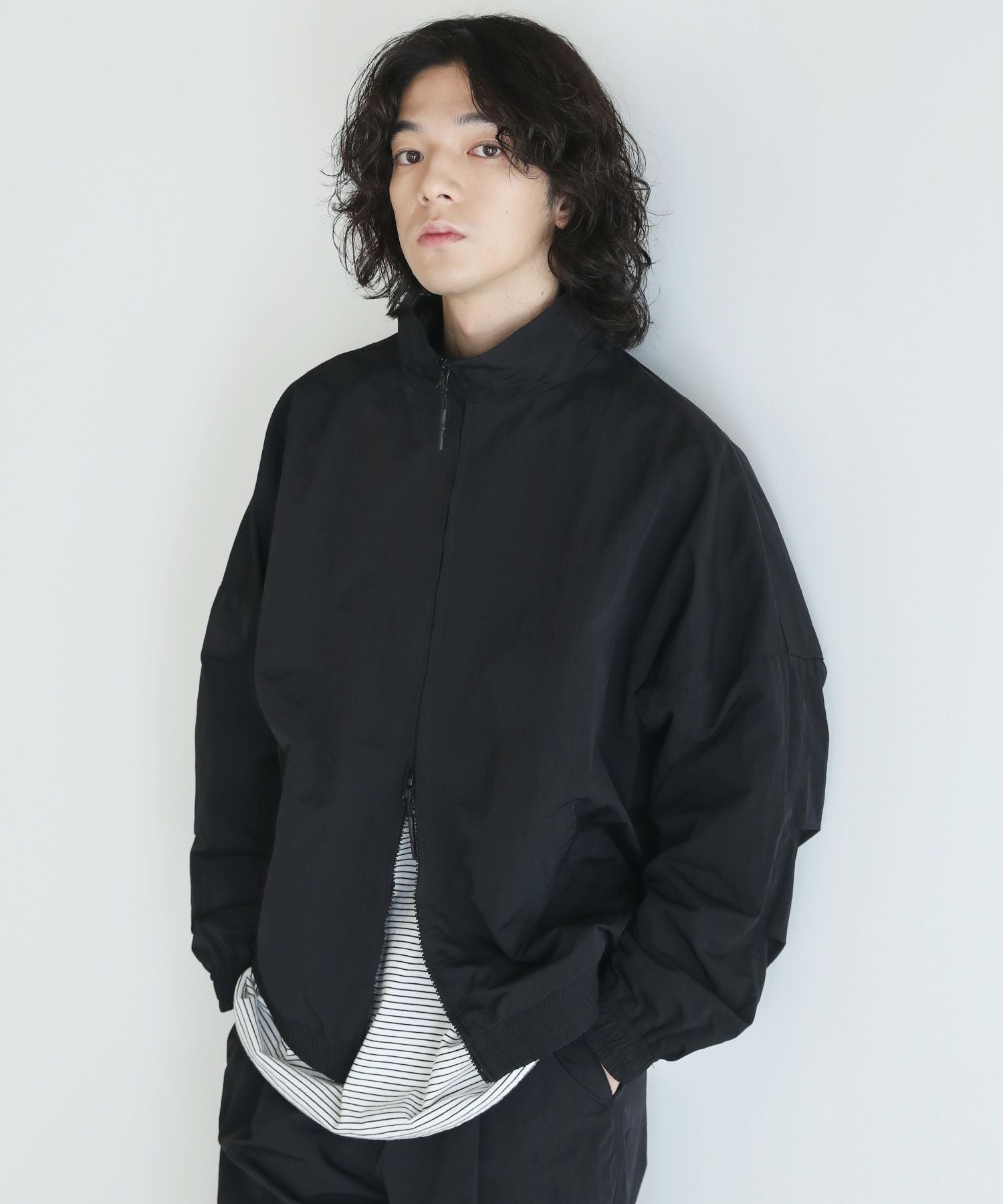 ヴィンテージナイロンタッサードロップショルダートラックジャケット