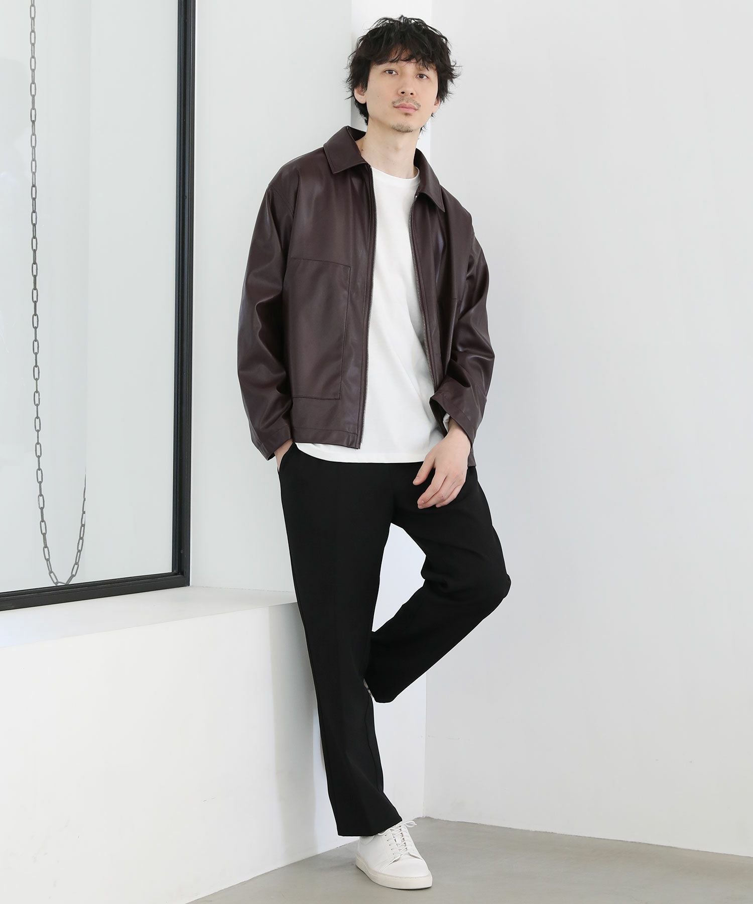 シンセティックレザージップアップブルゾン | 【公式】SPU スプ公式