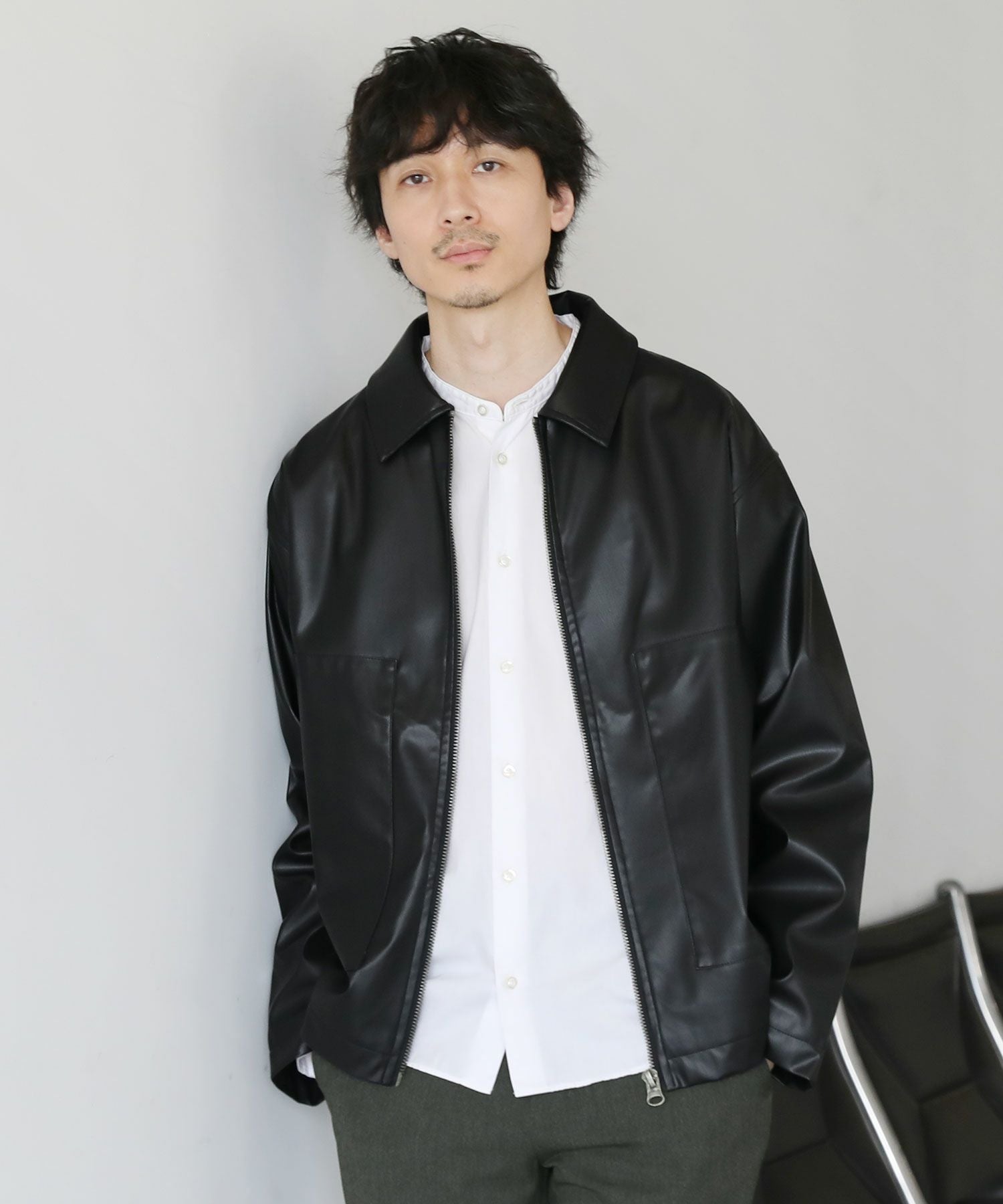 シンセティックレザージップアップブルゾン | 【公式】SPU スプ公式