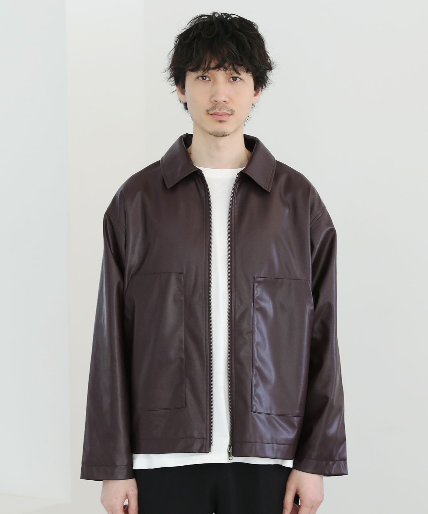 シンセティックレザージップアップブルゾン | 【公式】SPU スプ公式