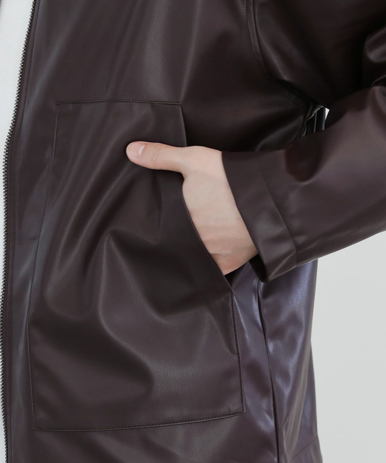 シンセティックレザージップアップブルゾン | 【公式】SPU スプ公式