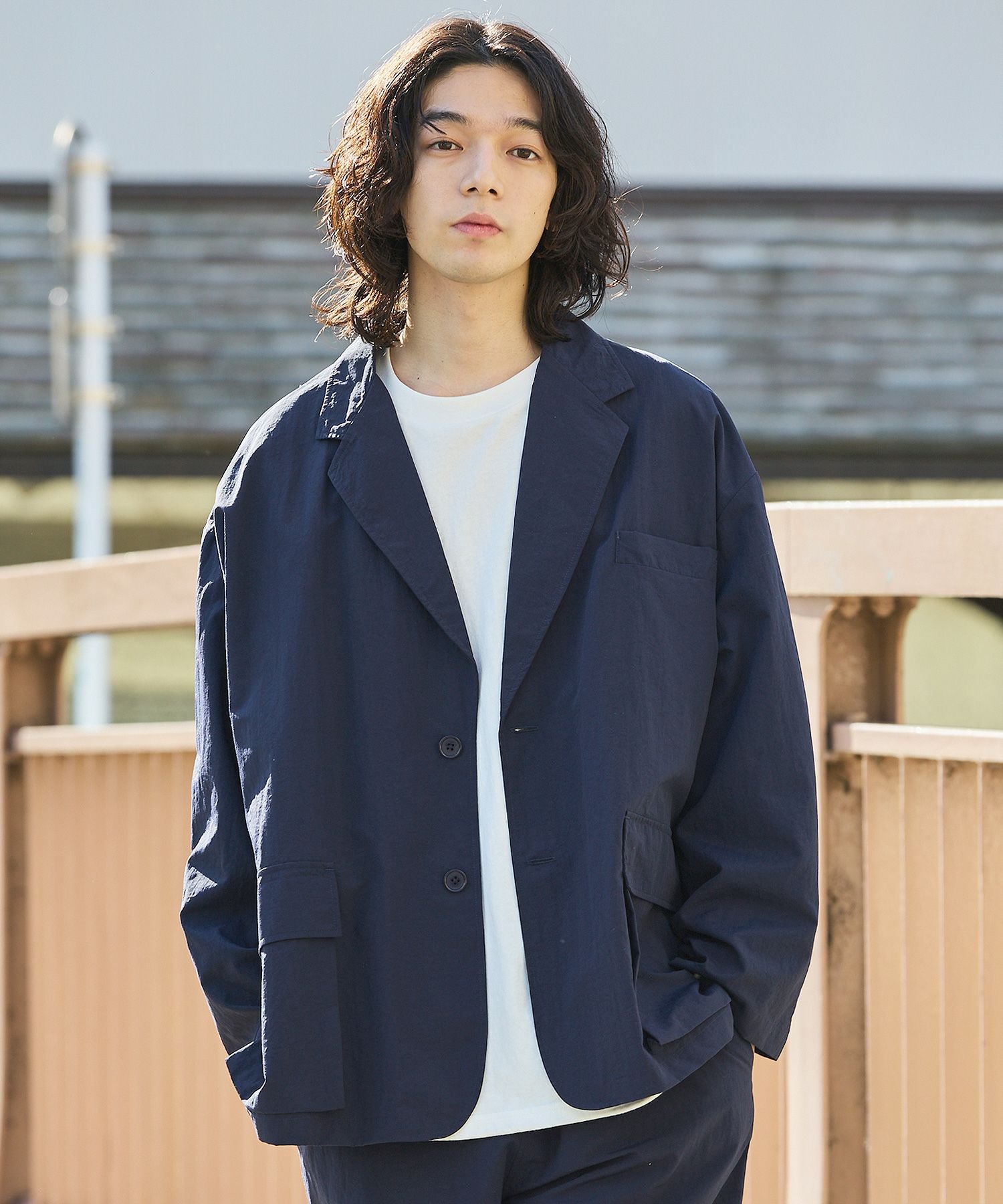 ワッシャーテックナイロン リラックスフィットアーバンテーラード