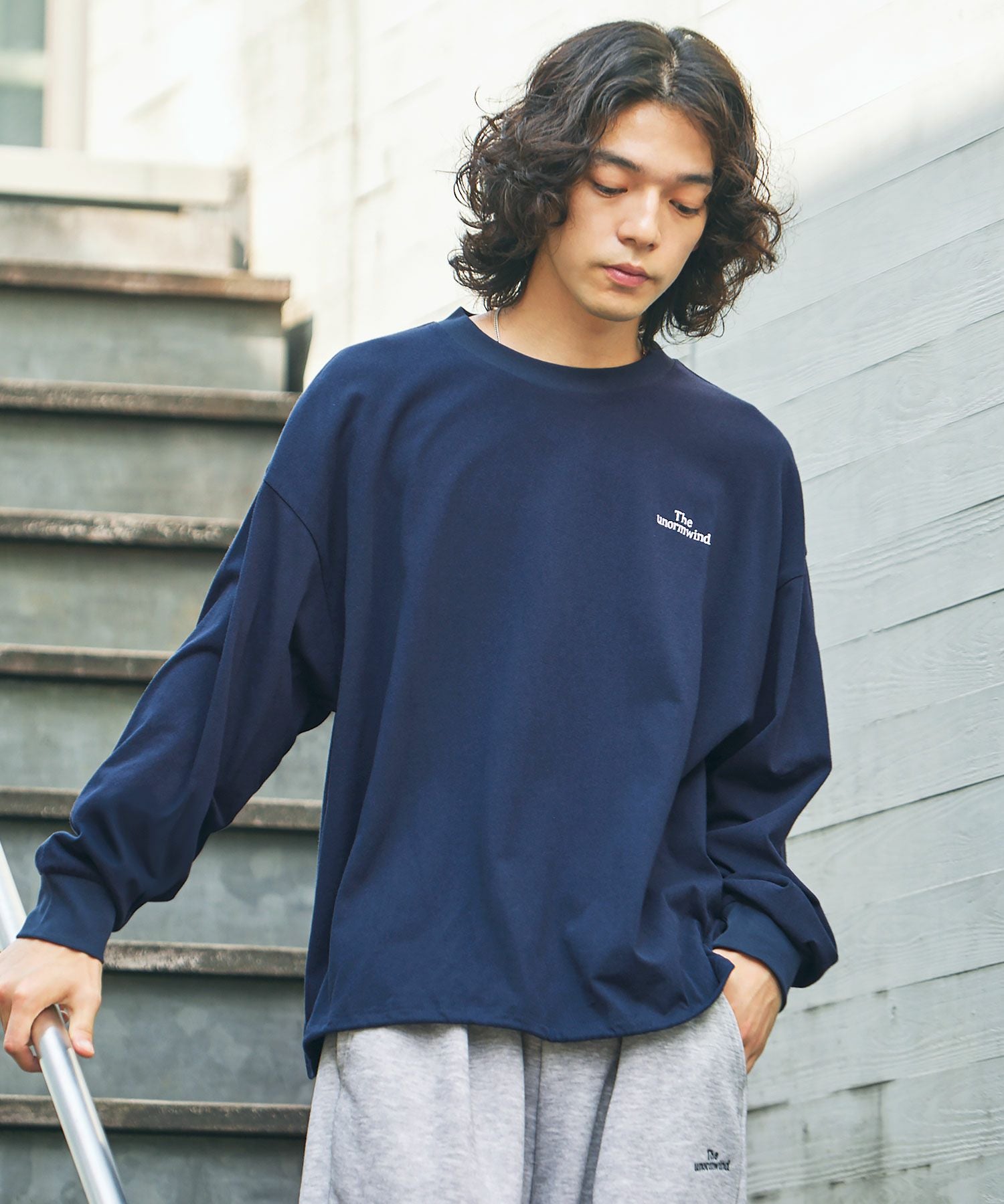 ロゴ刺繍裾ドローコード長袖無地Tシャツ | 【公式】SPU スプ公式通販