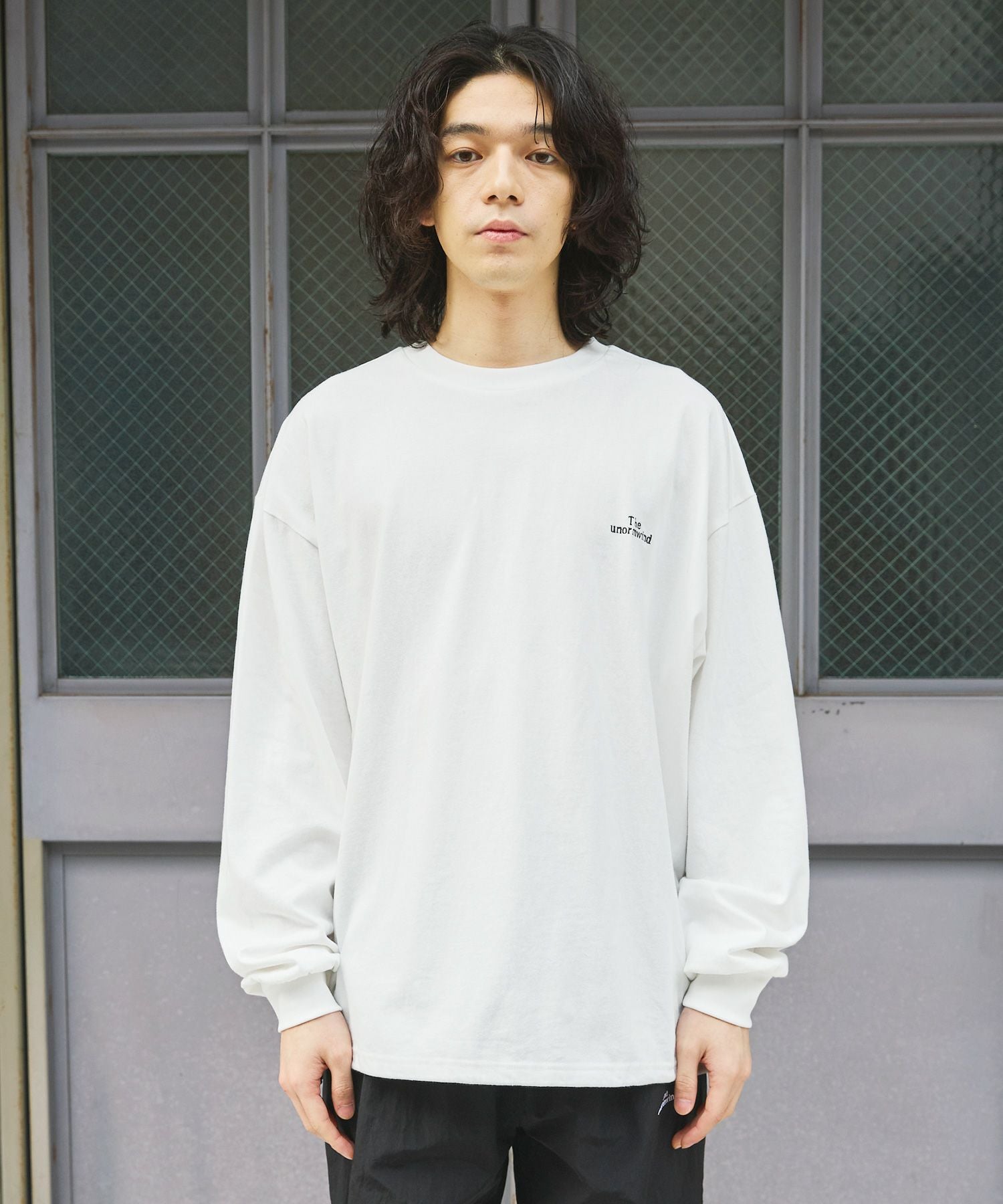 ロゴ刺繍裾ドローコード長袖無地Tシャツ | 【公式】SPU スプ公式通販