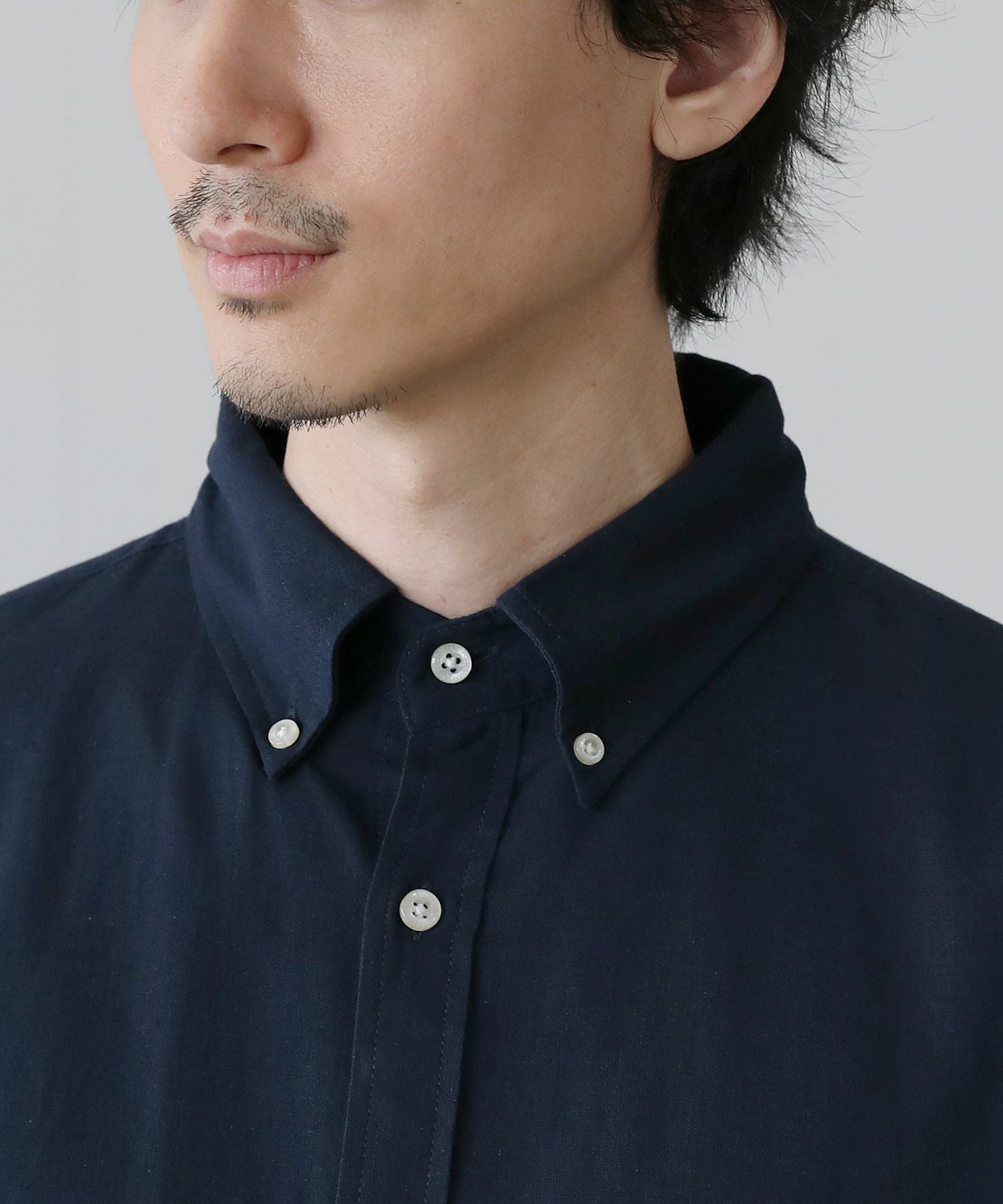 コットンリネンボタンダウン長袖シャツ | 【公式】SPU スプ公式通販