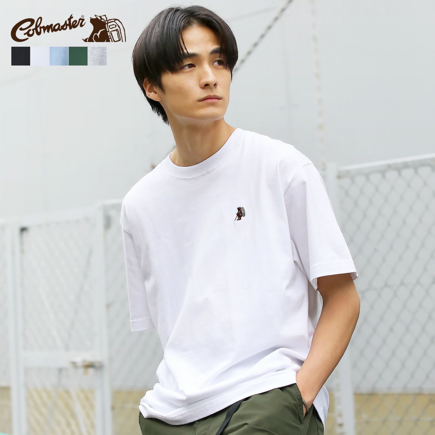 別注ワンポイントロゴ刺繍5.6オンス ハイクオリティー半袖Tシャツ