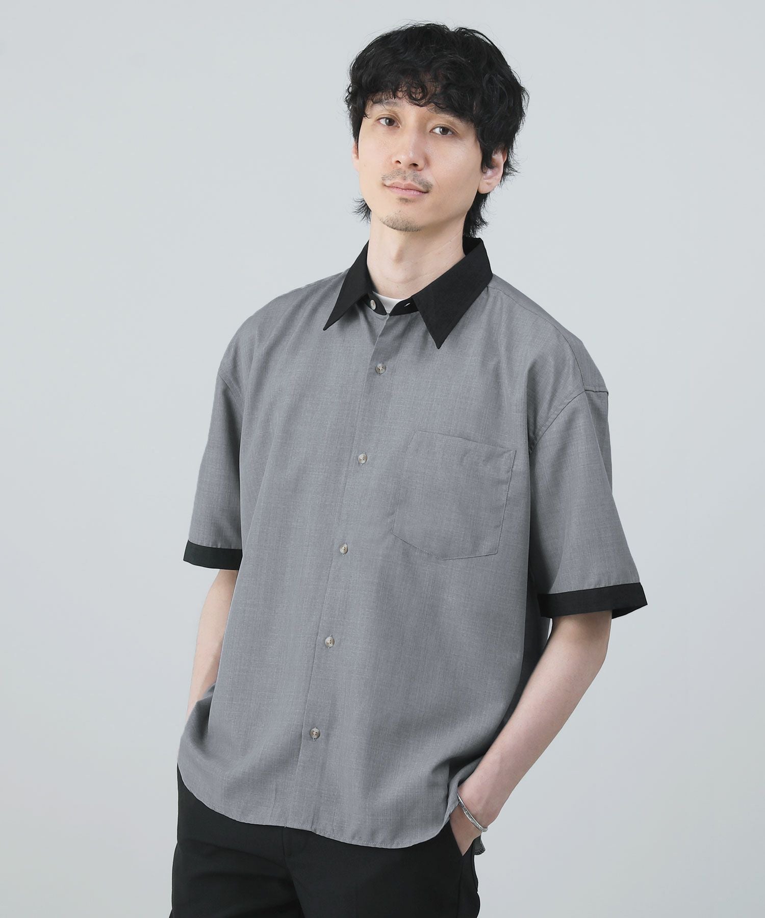 ナノファイン加工/抗菌防臭】セットアップ対応ドライポリ半袖シャツ