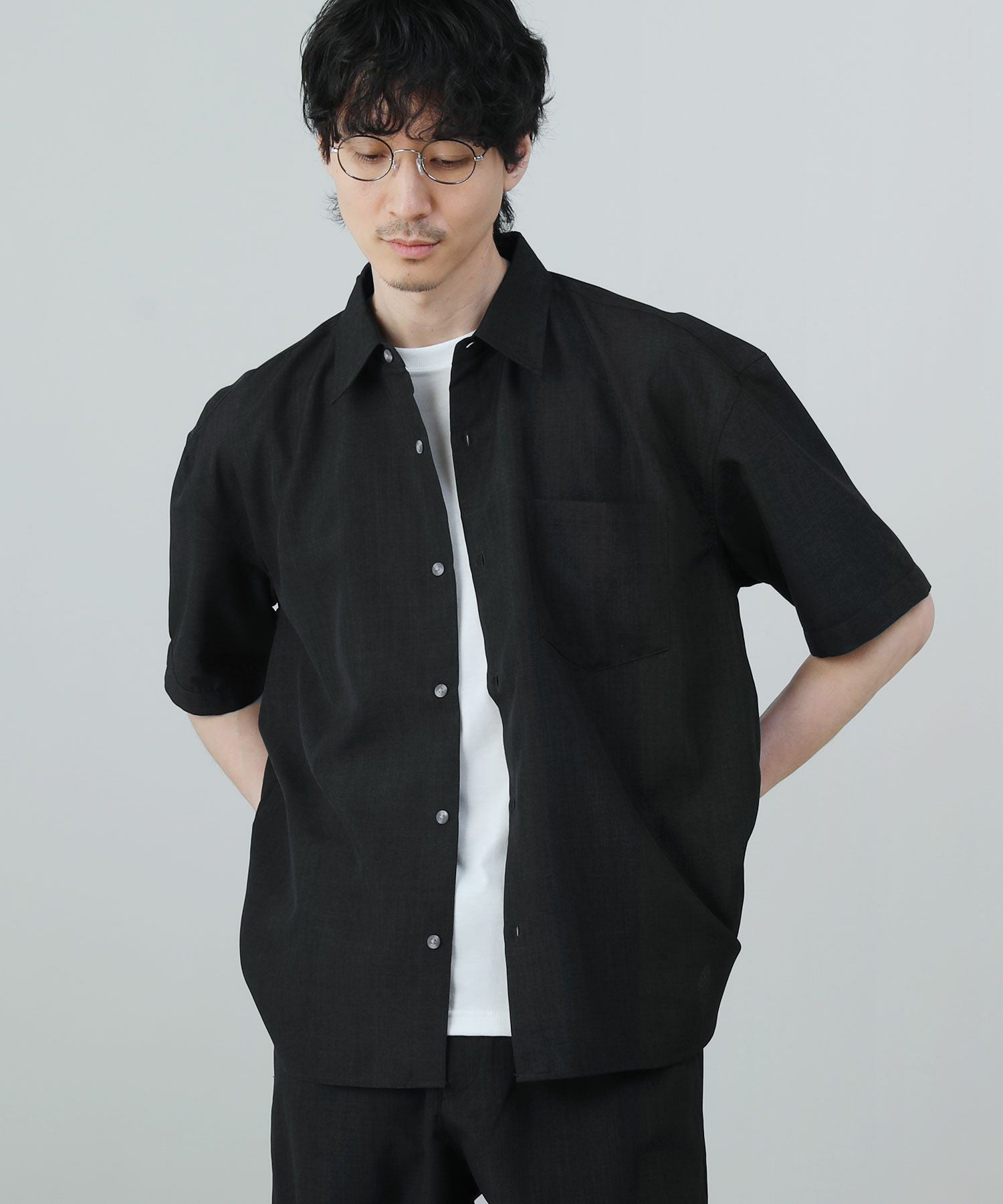 ナノファイン加工/抗菌防臭】セットアップ対応ドライポリ半袖シャツ