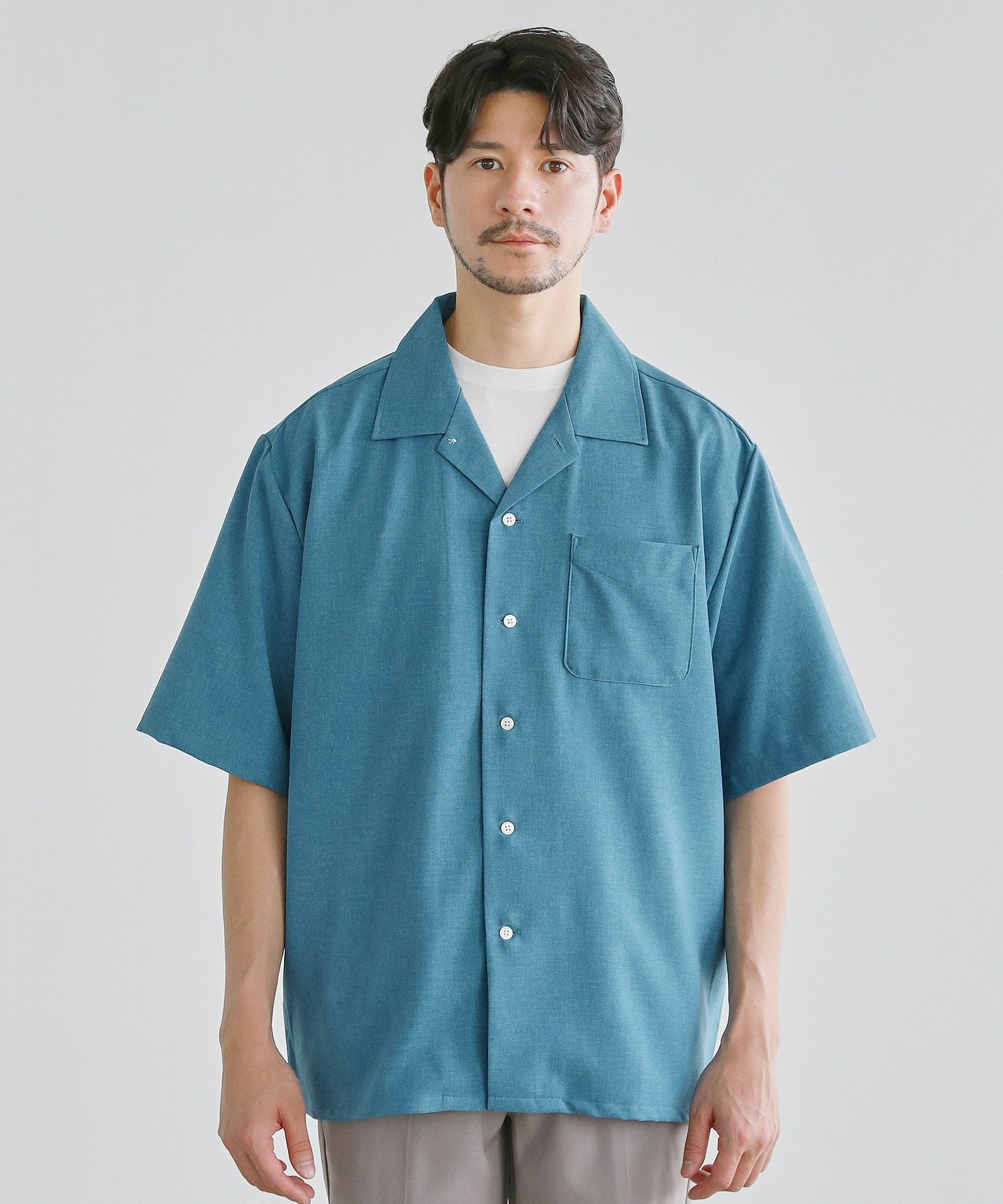 SPU別注Naturemier(TM)日本製テックリネン2WAYオープンカラー半袖