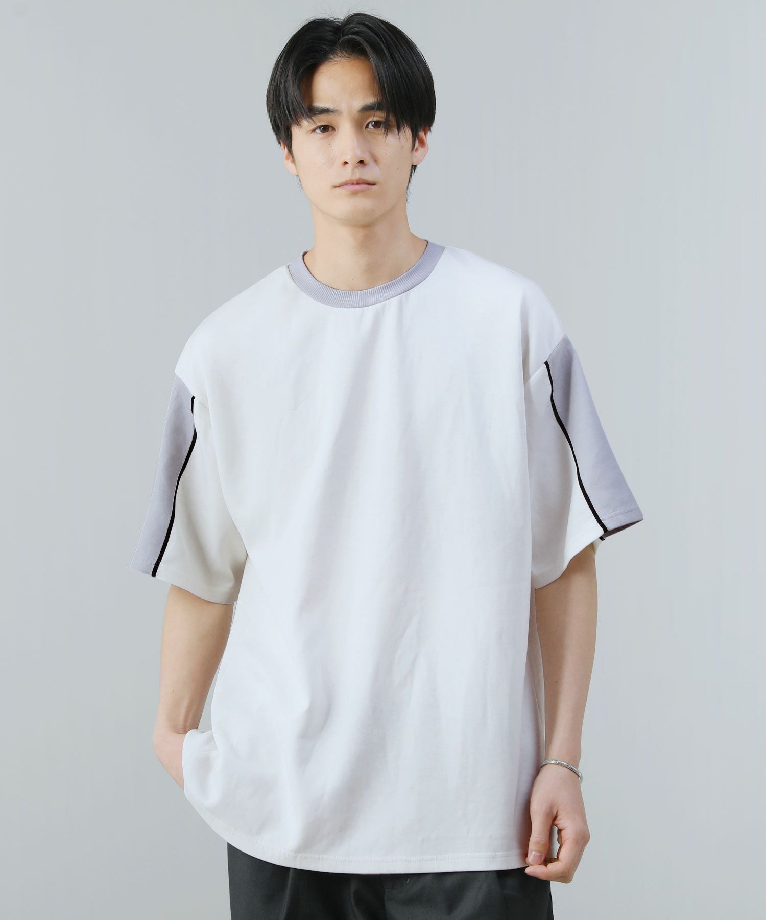 接触冷感/裾切替ステッチポンチ半袖プルオーバーTシャツ | 【公式】SPU