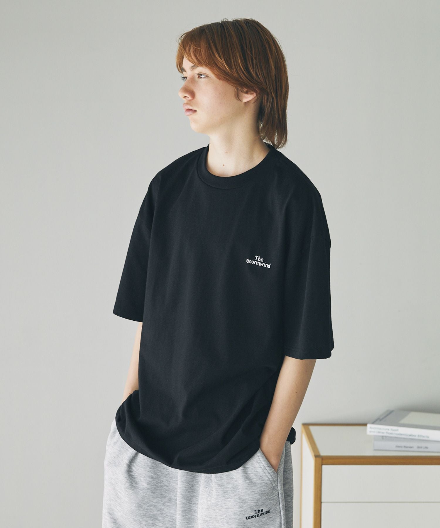 胸刺繍ロゴ半袖Tシャツ無地/ボーダー裾ドローコード | 【公式】SPU