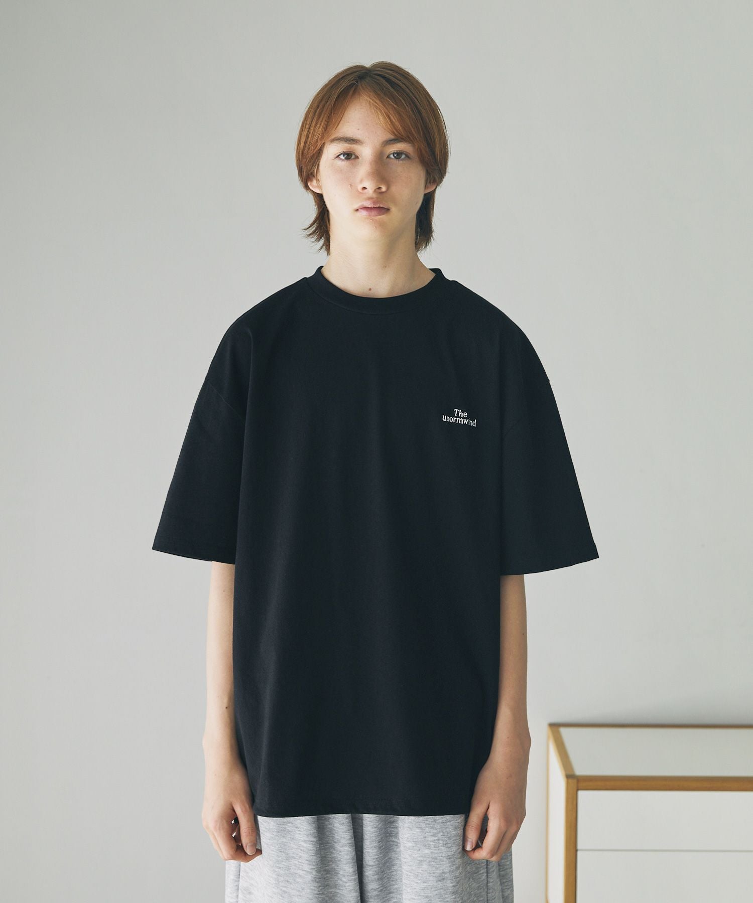 胸刺繍ロゴ半袖Tシャツ無地/ボーダー裾ドローコード | 【公式】SPU