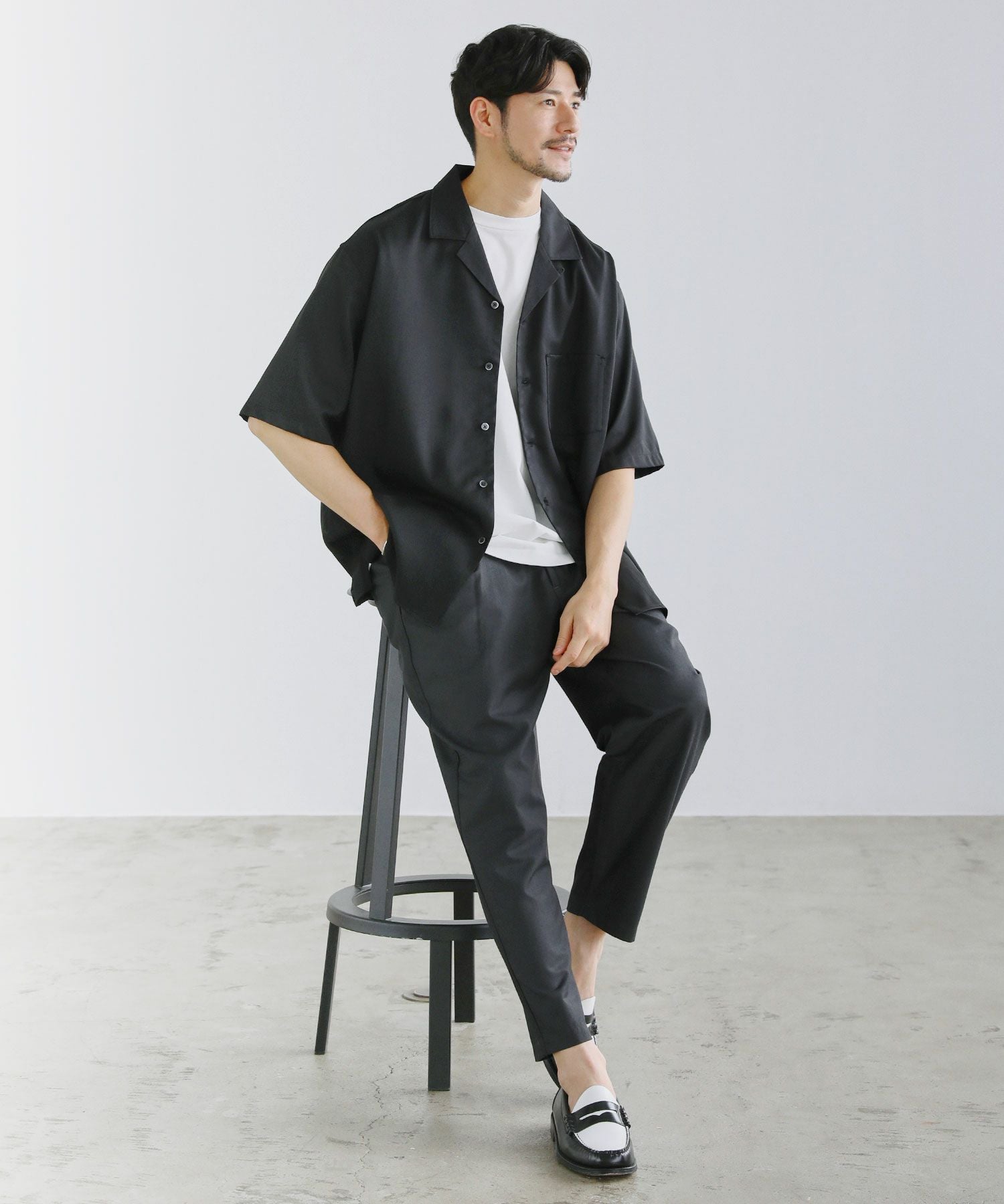 テックリネンオープンカラー半袖シャツ | 【公式】SPU スプ公式通販