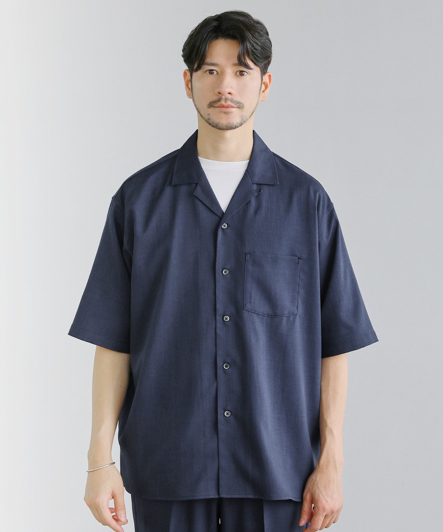 テックリネンオープンカラー半袖シャツ | 【公式】SPU スプ公式通販