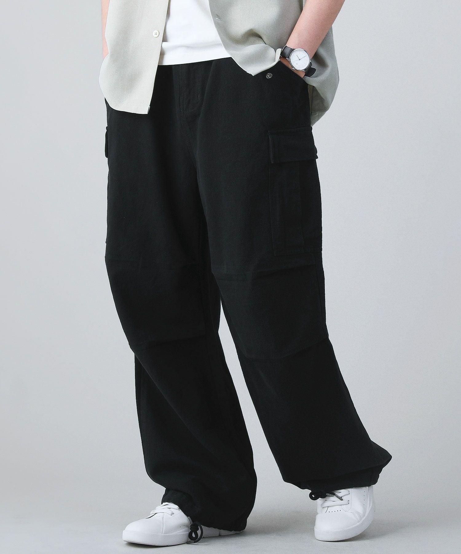 綿麻バックサテン M-65 U.S.ARMY カーゴイージーパンツ | 【公式】SPU