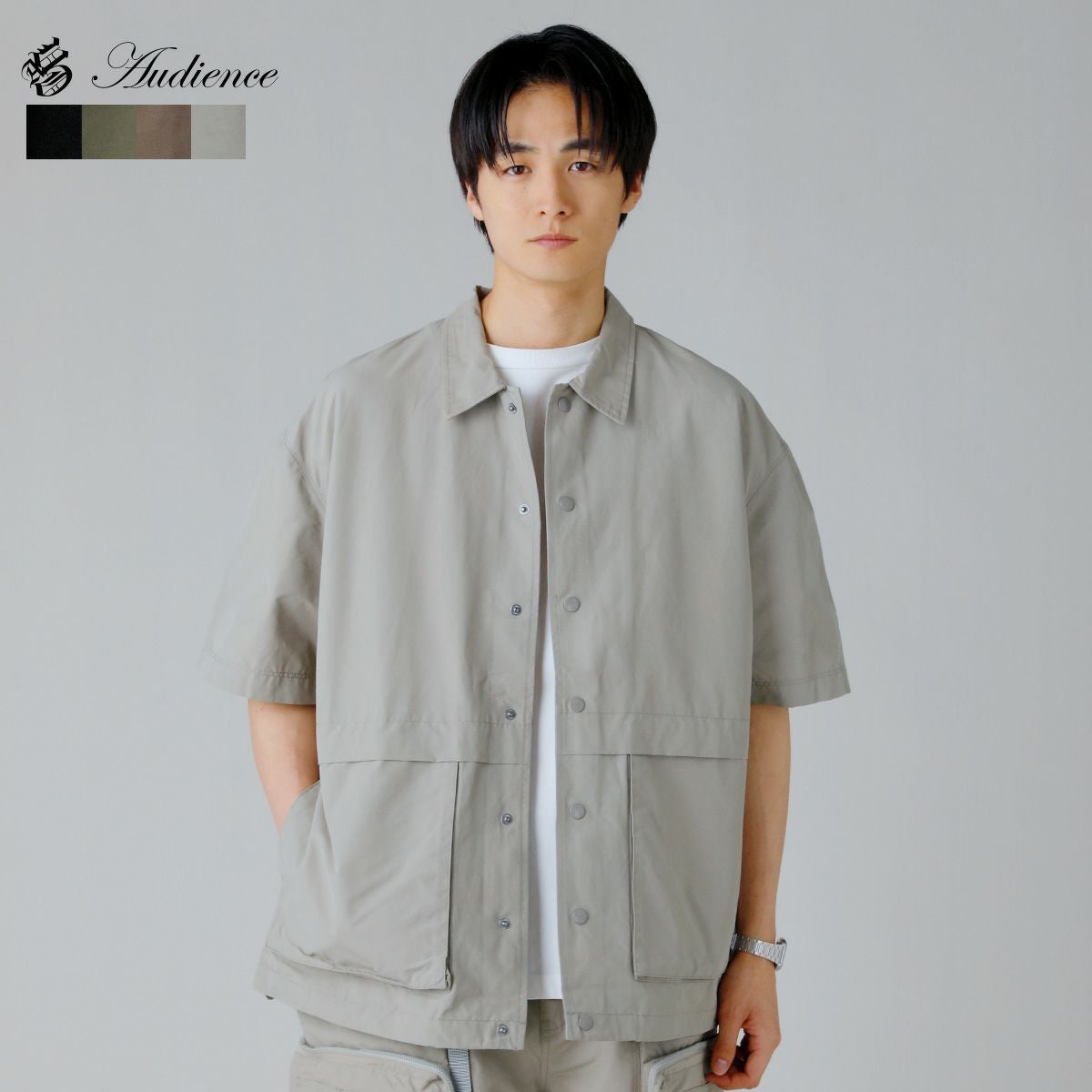 セットアップ対応】60/40クロスハーフスリーブCPOシャツジャケット