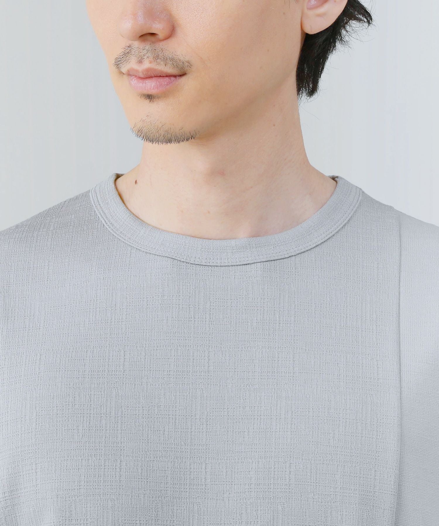 楊柳ジャガード 半袖共地裏表切り替えTシャツ | 【公式】SPU スプ公式