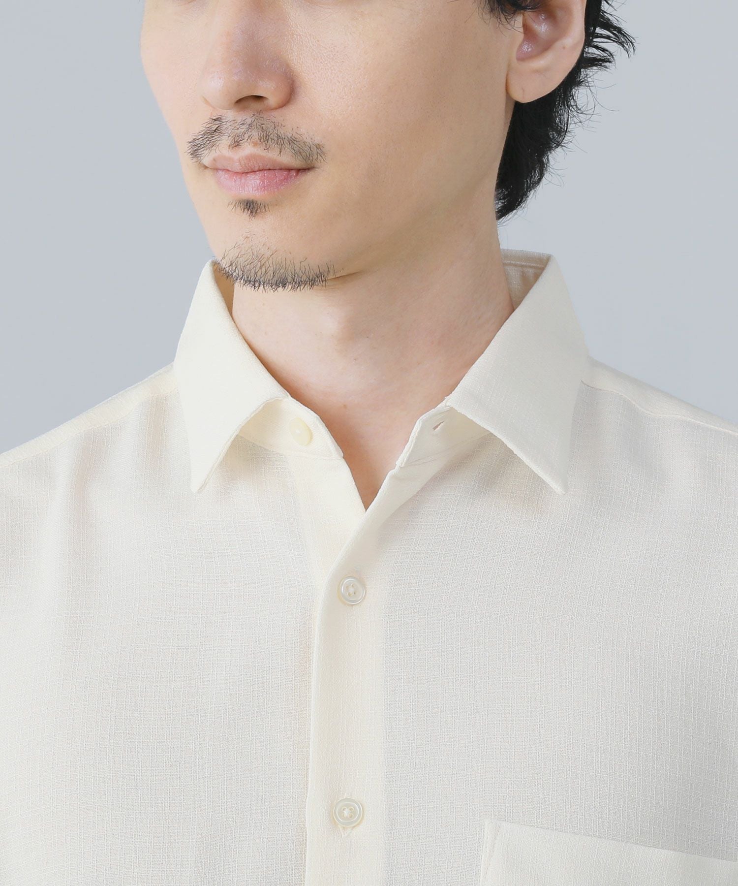 日本製テックキャンバス襟付き七分袖シャツ | 【公式】SPU スプ公式