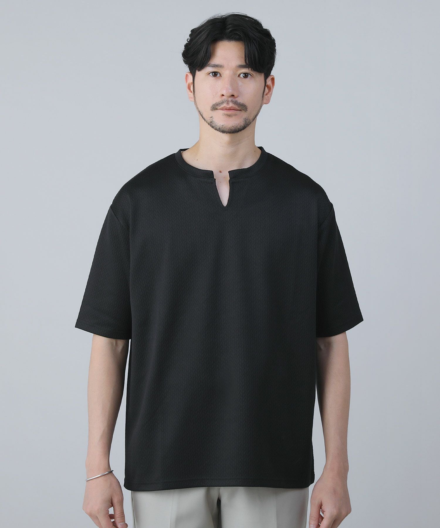 エカーズウェア　半袖(M) 編み柄ジャガードスキッパー半袖Tシャツ | 【公式】SPU スプ公式通販