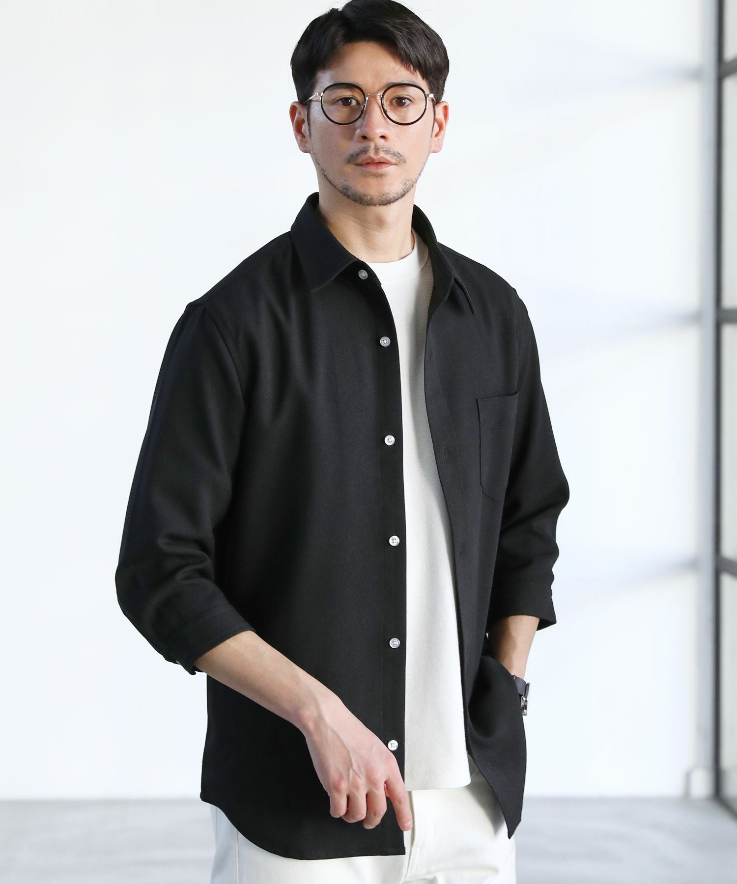 接触冷感パナマ7分袖レギュラーカラーシャツ | 【公式】SPU スプ公式