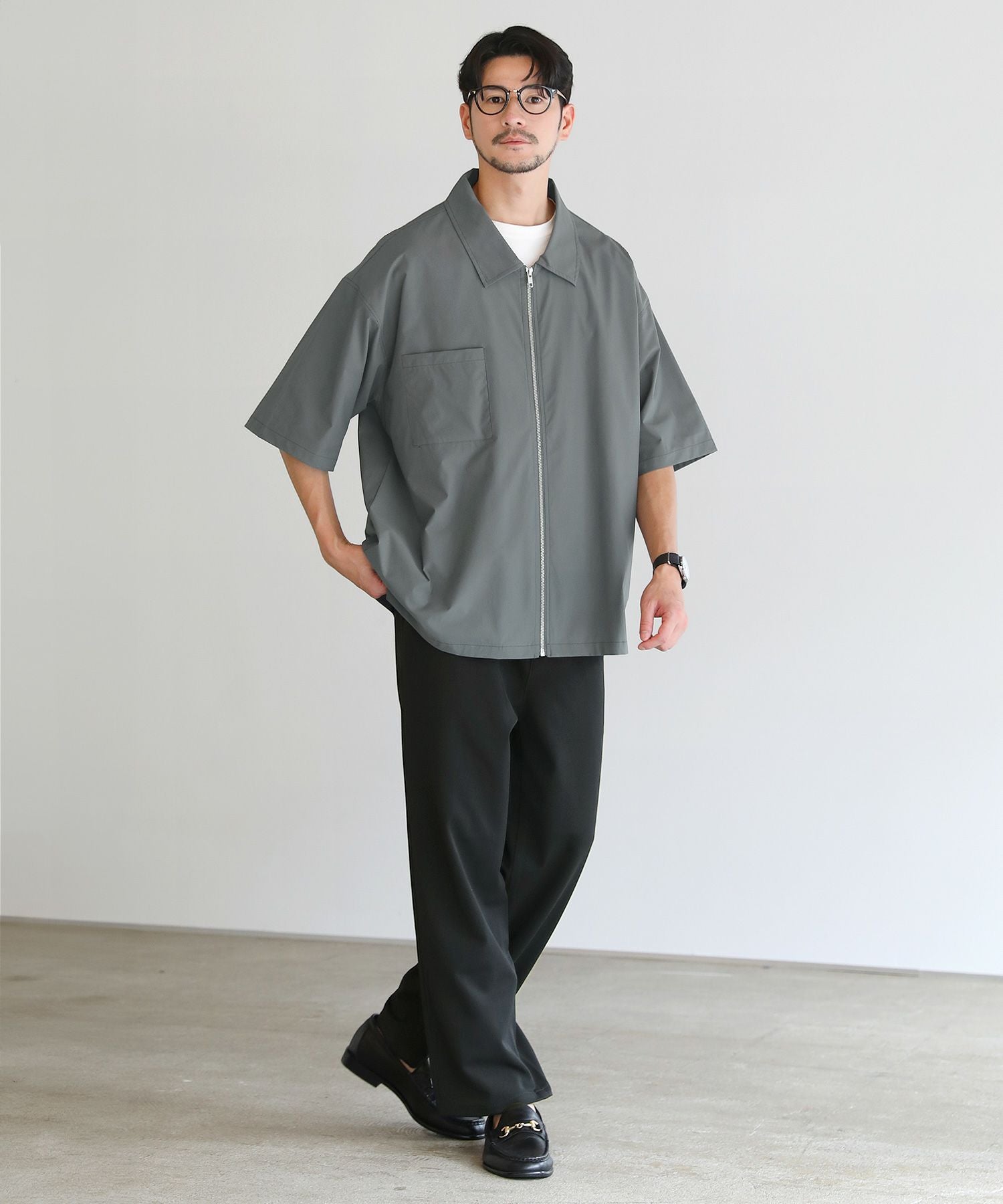powder 半袖 V771半袖ニットブルゾン 空調機能を取り入れたファン付き作業服- HOOH