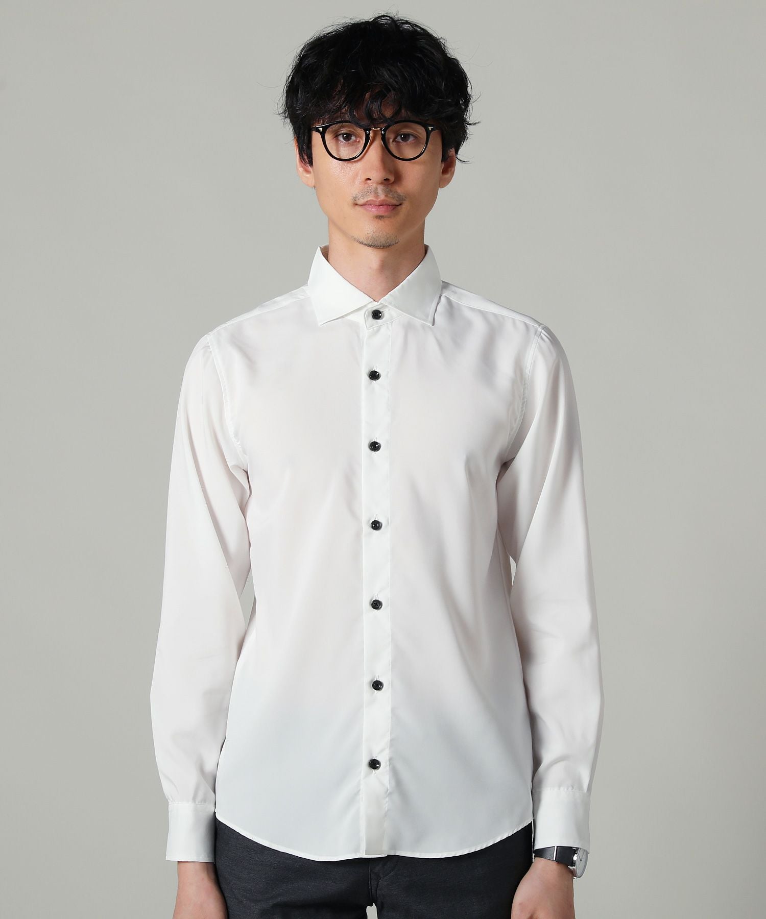 メール便対応】日本製接触冷感ホリゾンタルカラー長袖シャツ | 【公式