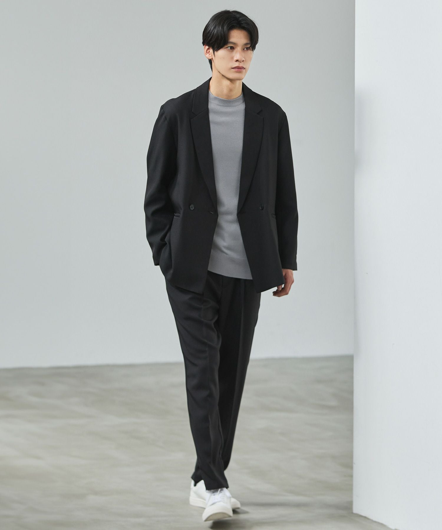 メンズセットアップ　URST セットアップ3点セット】ノーカラー/ダブル/シングルテーラード