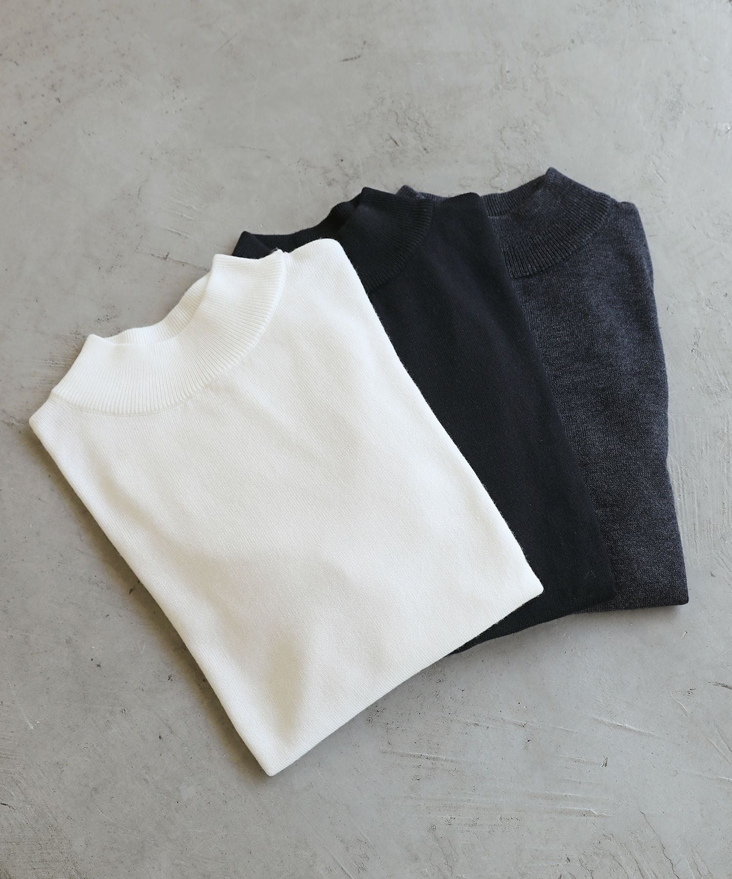 12Gウール混カシミヤタッチモックネックニット | 【公式】SPU スプ公式